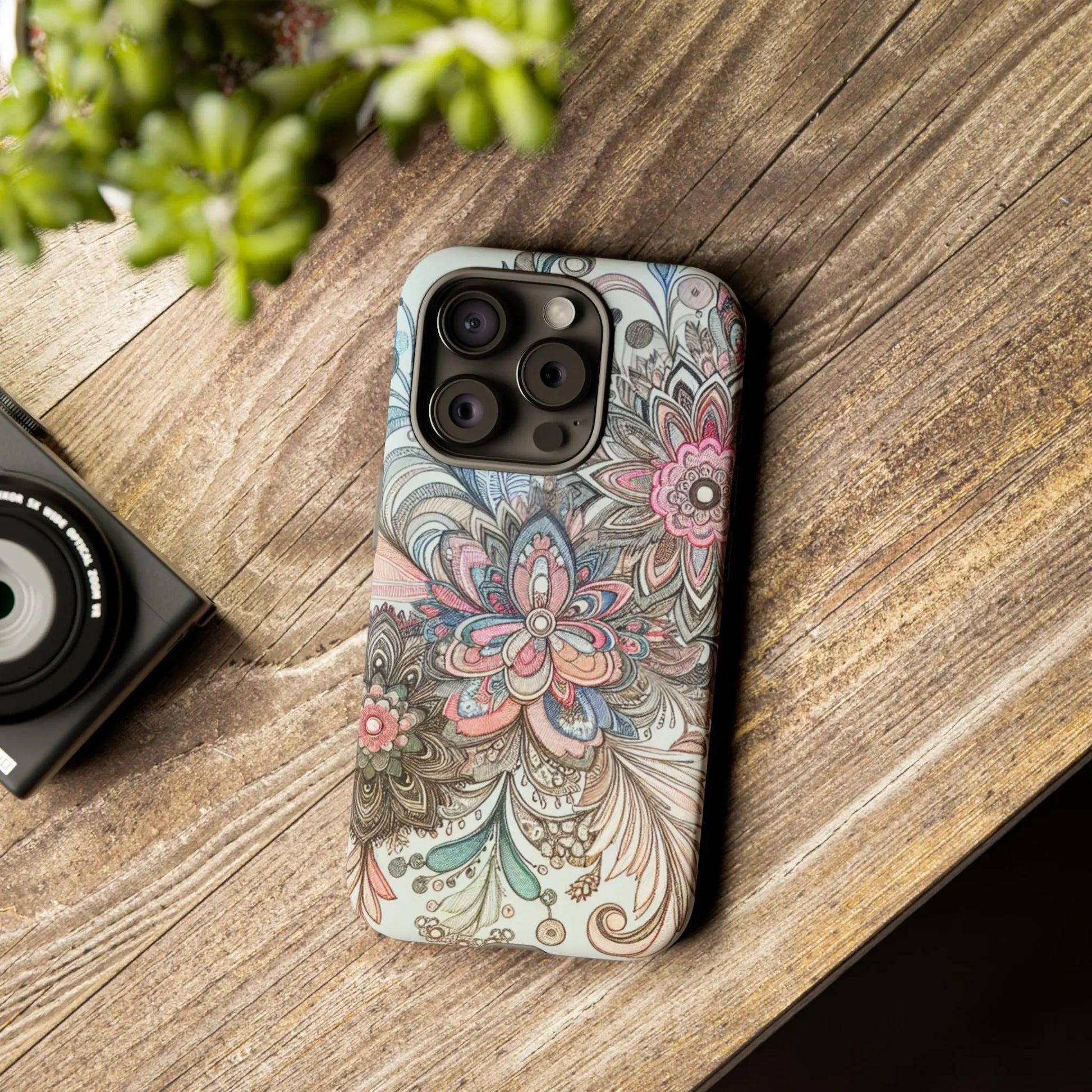 Floral Phone Case, Tough Cases, Protective mobile cover for flower lovers, Gift for her, Stylish phone accessory, Unique floral [...] Printify