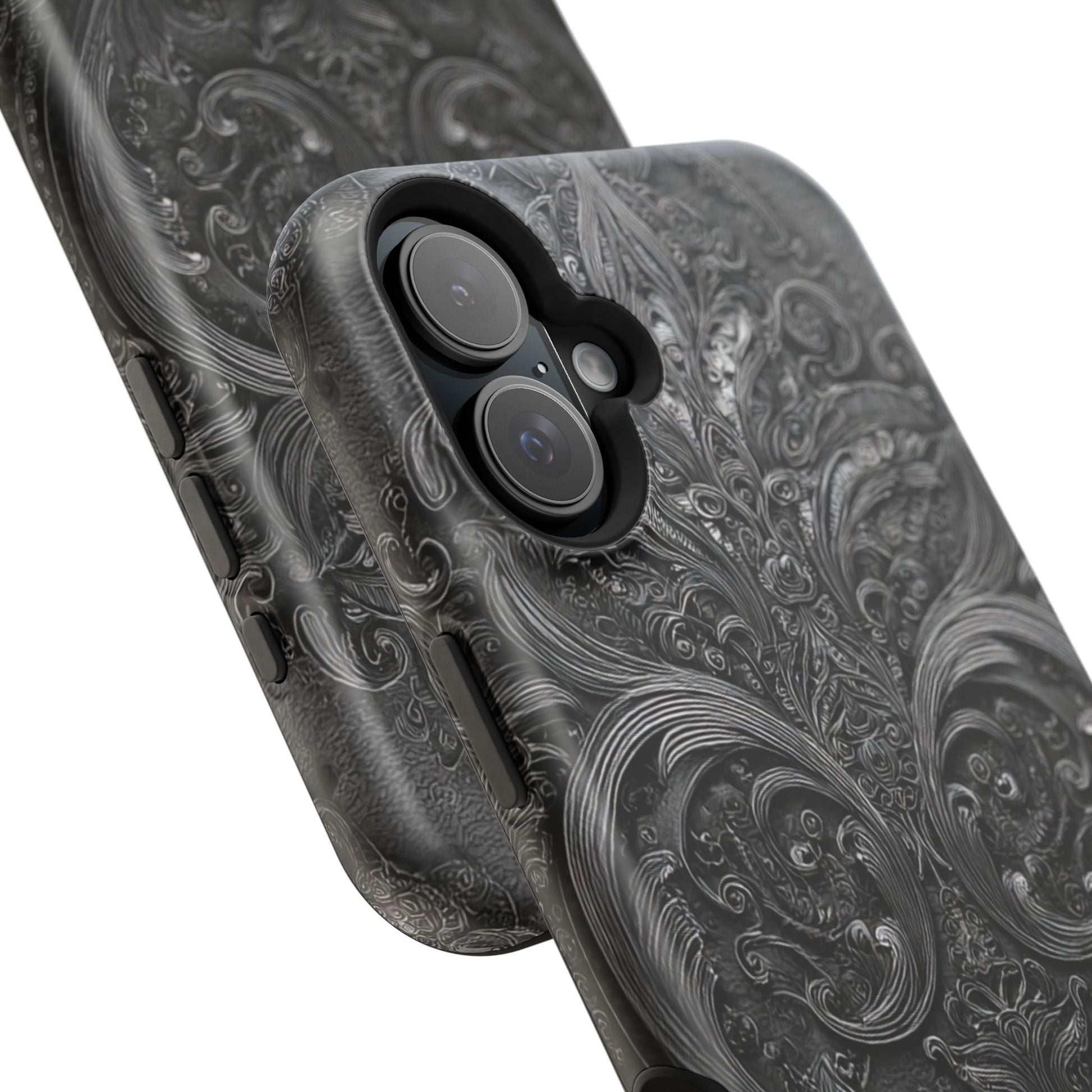 Phone Cases - Elegant Vintage Black Lace Design Printify