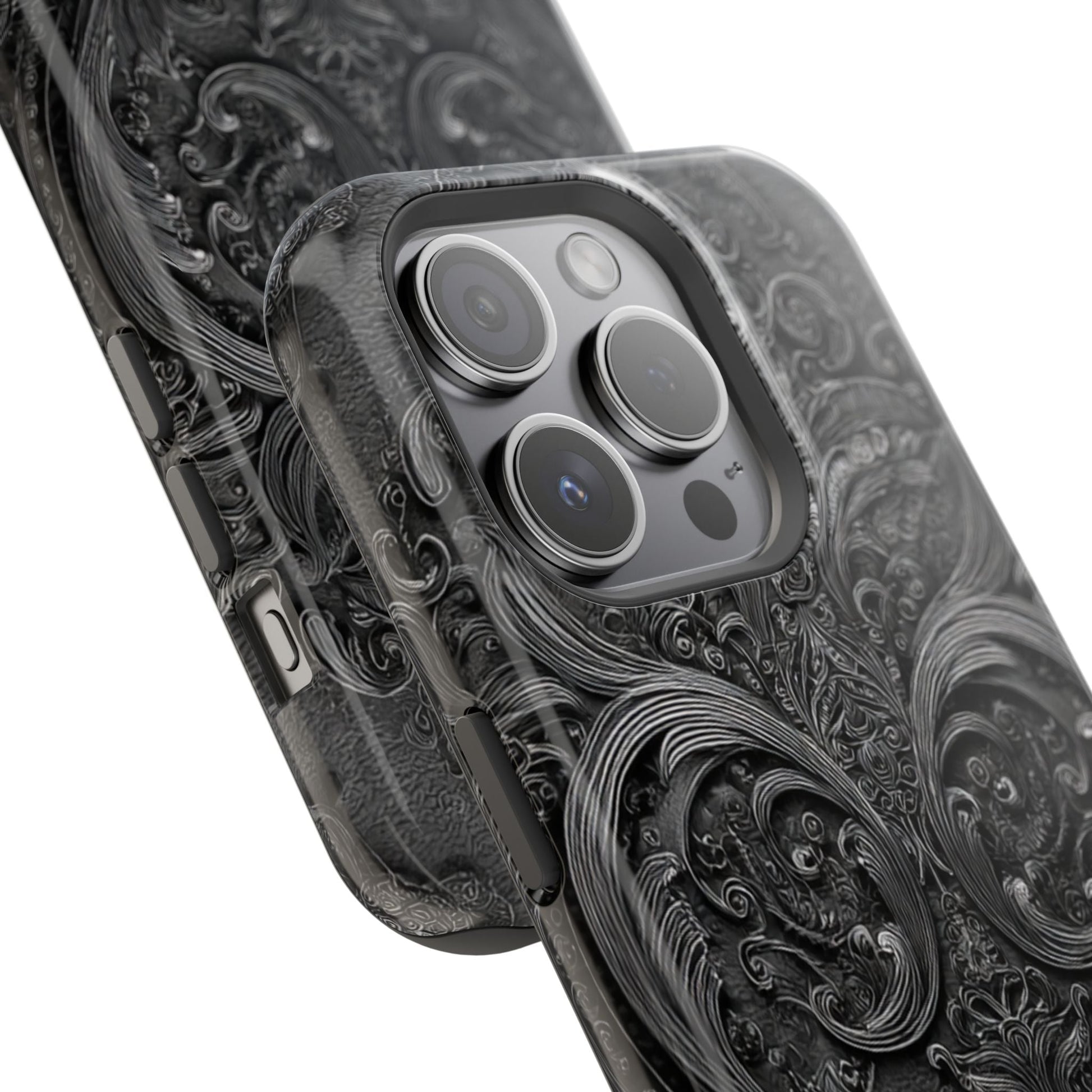 Phone Cases - Elegant Vintage Black Lace Design Printify