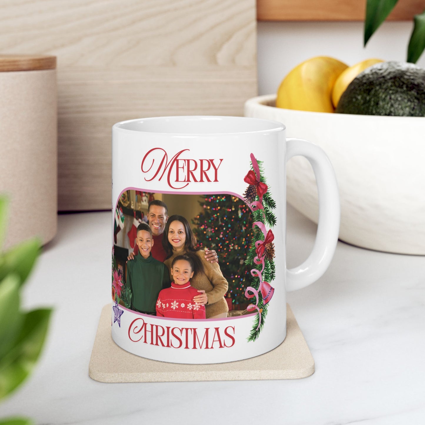 Personalized Photo Christmas Mug (11oz, 15oz)