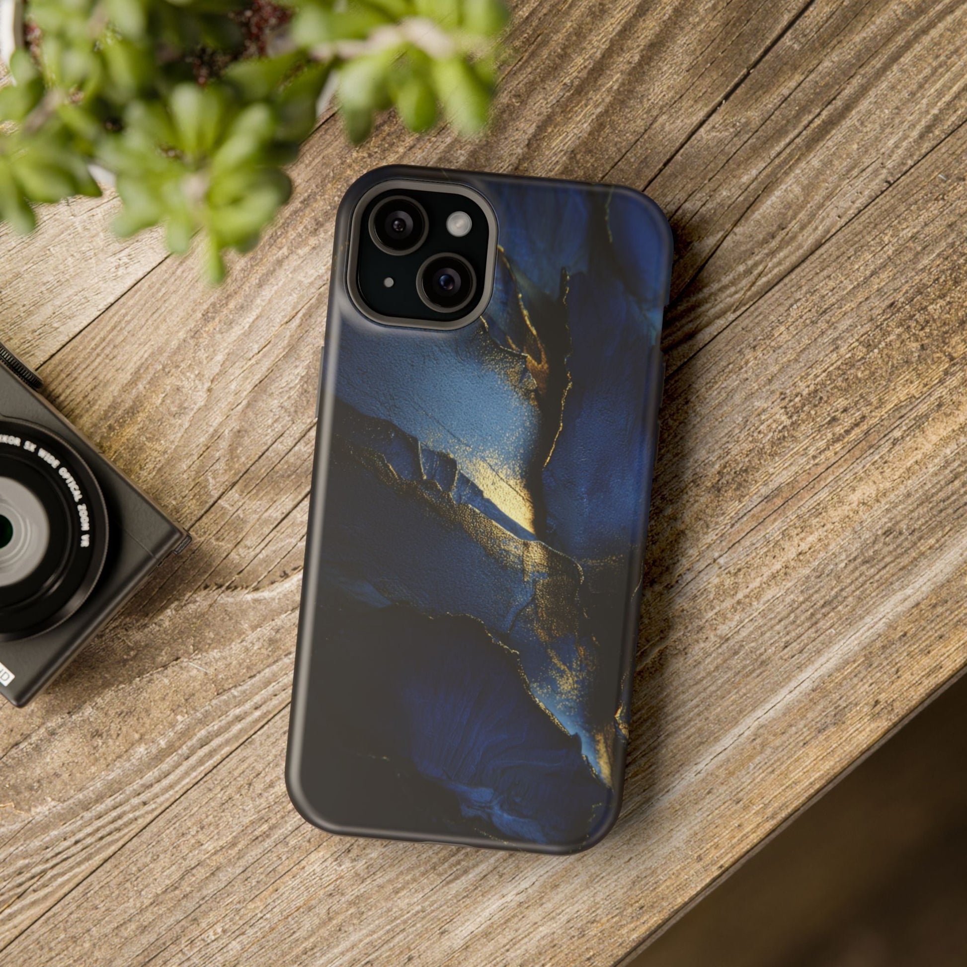 Phone Case - Blue and Gold 8k HD Design - Magnetic Tough Cases Printify