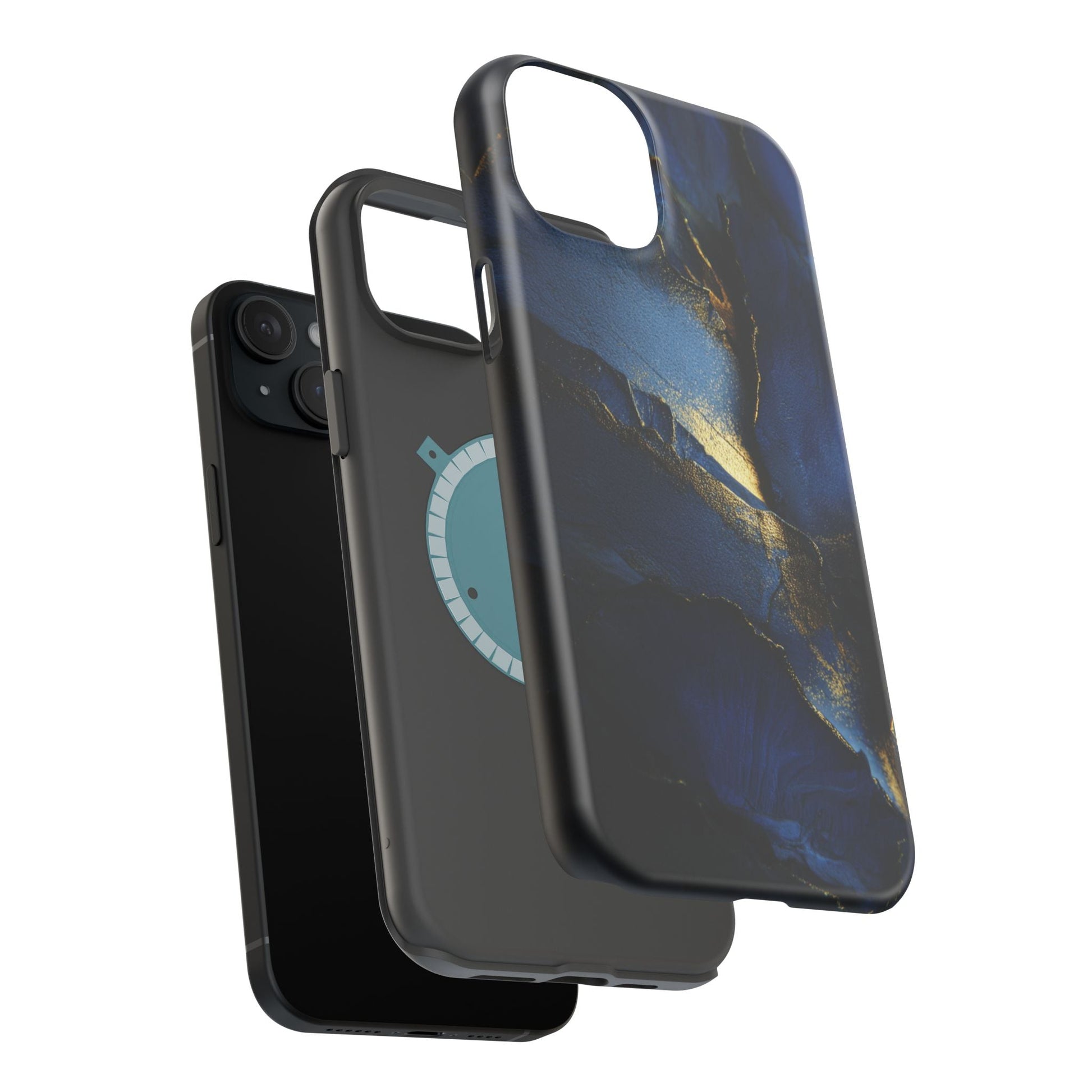 Phone Case - Blue and Gold 8k HD Design - Magnetic Tough Cases Printify