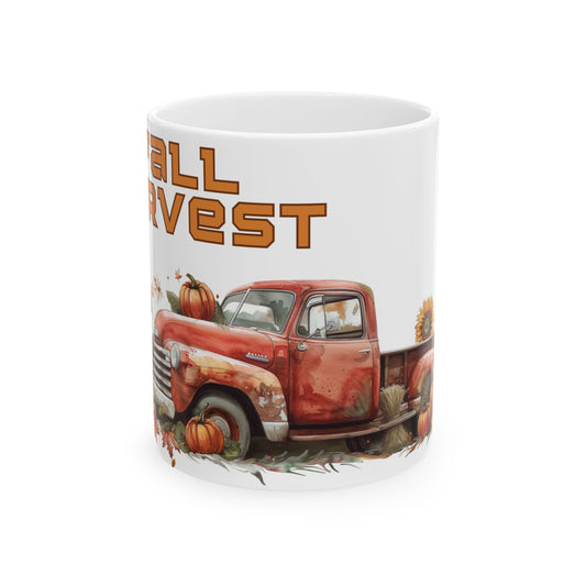 Autumn Harvest Ceramic Mug | Rustic Fall Coffee Cup | Thanksgiving Gift, Pumpkin Decor, Cozy Vibes, Harvest Season