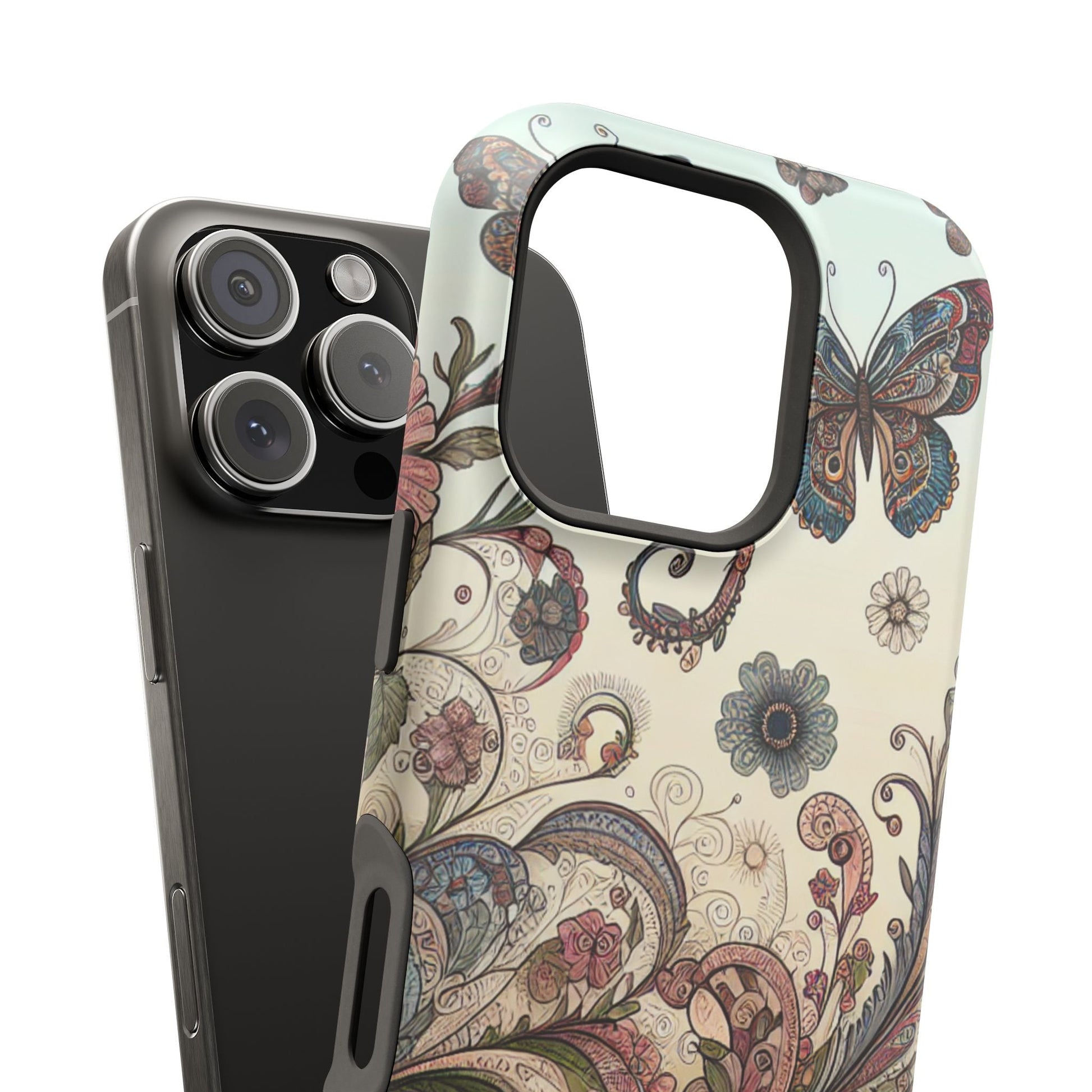 Phone Cases Whimsical Butterflies and Sunflowers Design Printify