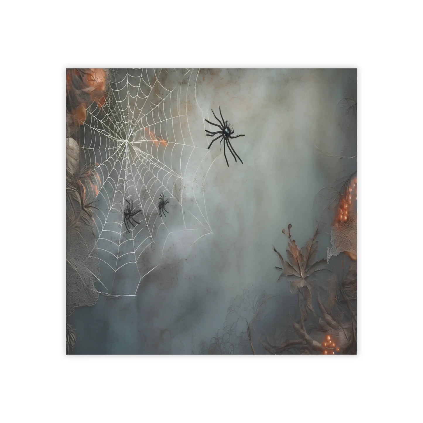 Note Pads - Spooky Spider and Web Design Halloween Stationery Printify