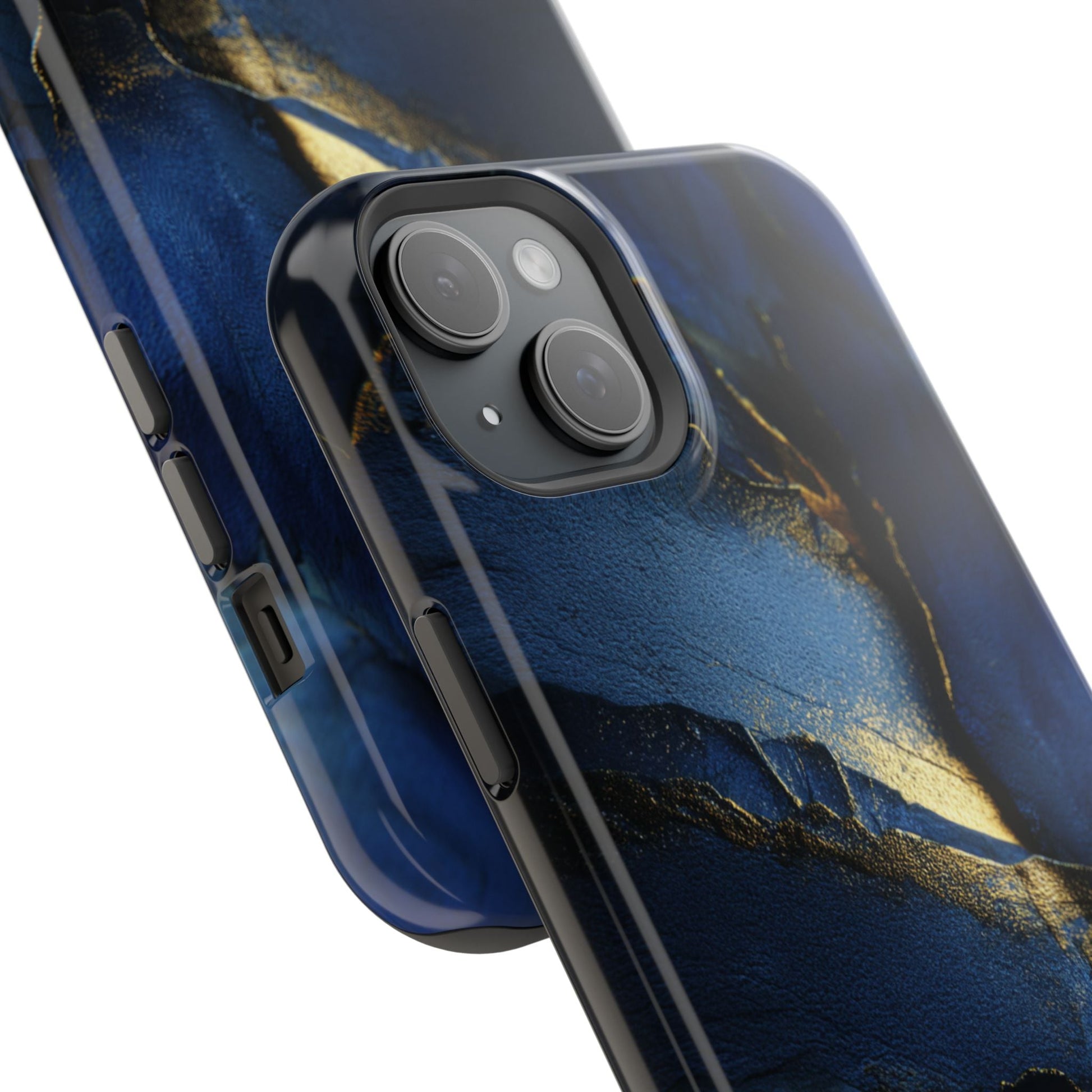 Phone Case - Blue and Gold 8k HD Design - Magnetic Tough Cases Printify