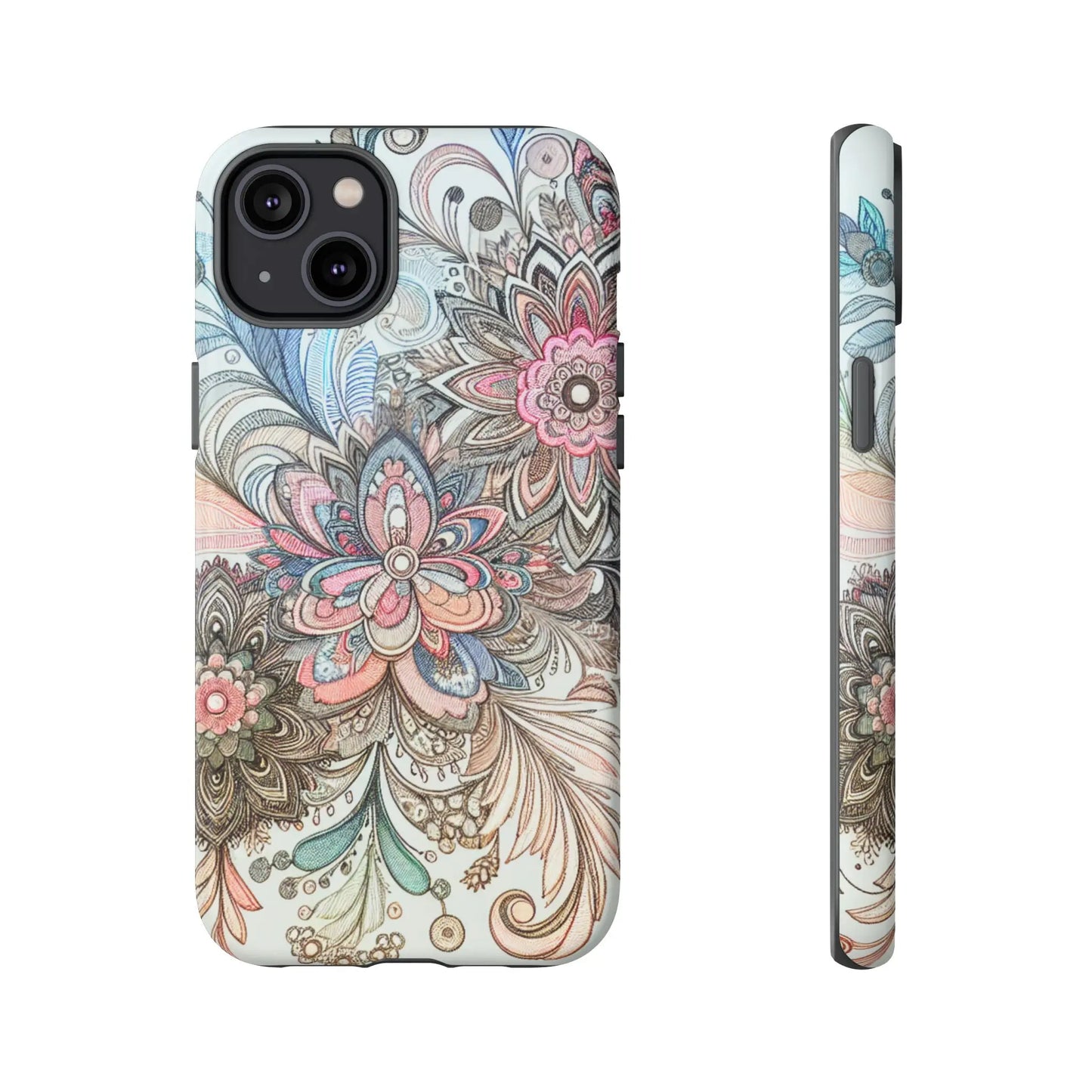 Floral Phone Case, Tough Cases, Protective mobile cover for flower lovers, Gift for her, Stylish phone accessory, Unique floral [...] Printify