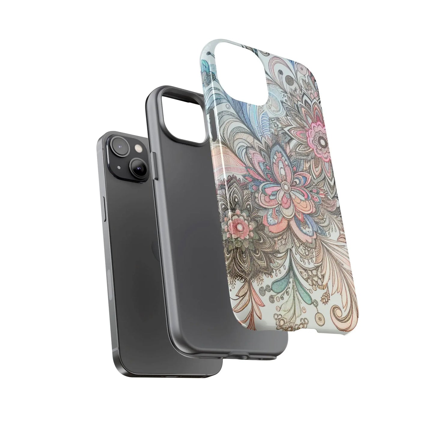 Floral Phone Case, Tough Cases, Protective mobile cover for flower lovers, Gift for her, Stylish phone accessory, Unique floral [...] Printify