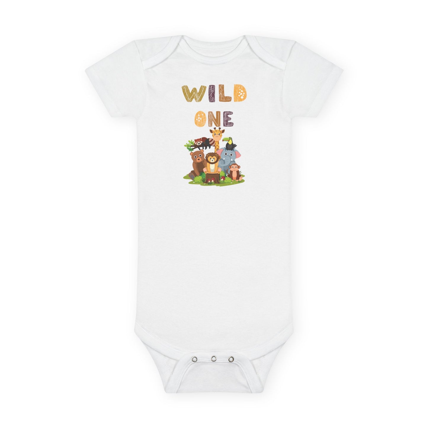 Wild One Baby Onesie® | Cute Animal Baby Bodysuit, Baby Shower Gift, First Birthday Outfit, Unisex Infant Clothing, Nature Lover Babywear