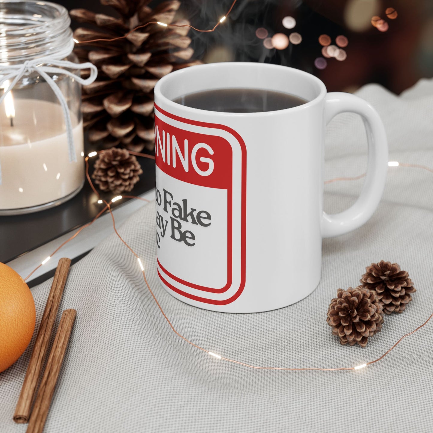 Warning Ceramic Mug - Funny Gift for Coffee Lovers, Warning Mug, Humor Gift, Office Decor, Friendship Gift