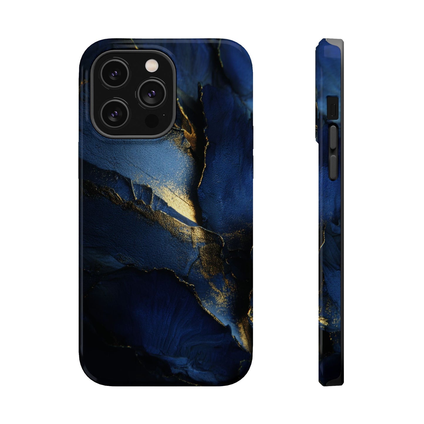 Phone Case - Blue and Gold 8k HD Design - Magnetic Tough Cases Printify