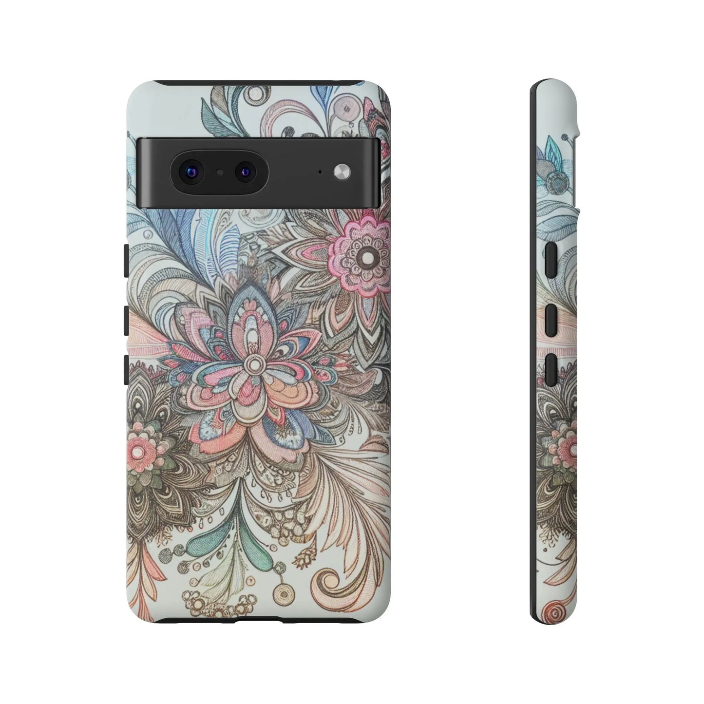 Floral Phone Case, Tough Cases, Protective mobile cover for flower lovers, Gift for her, Stylish phone accessory, Unique floral [...] Printify