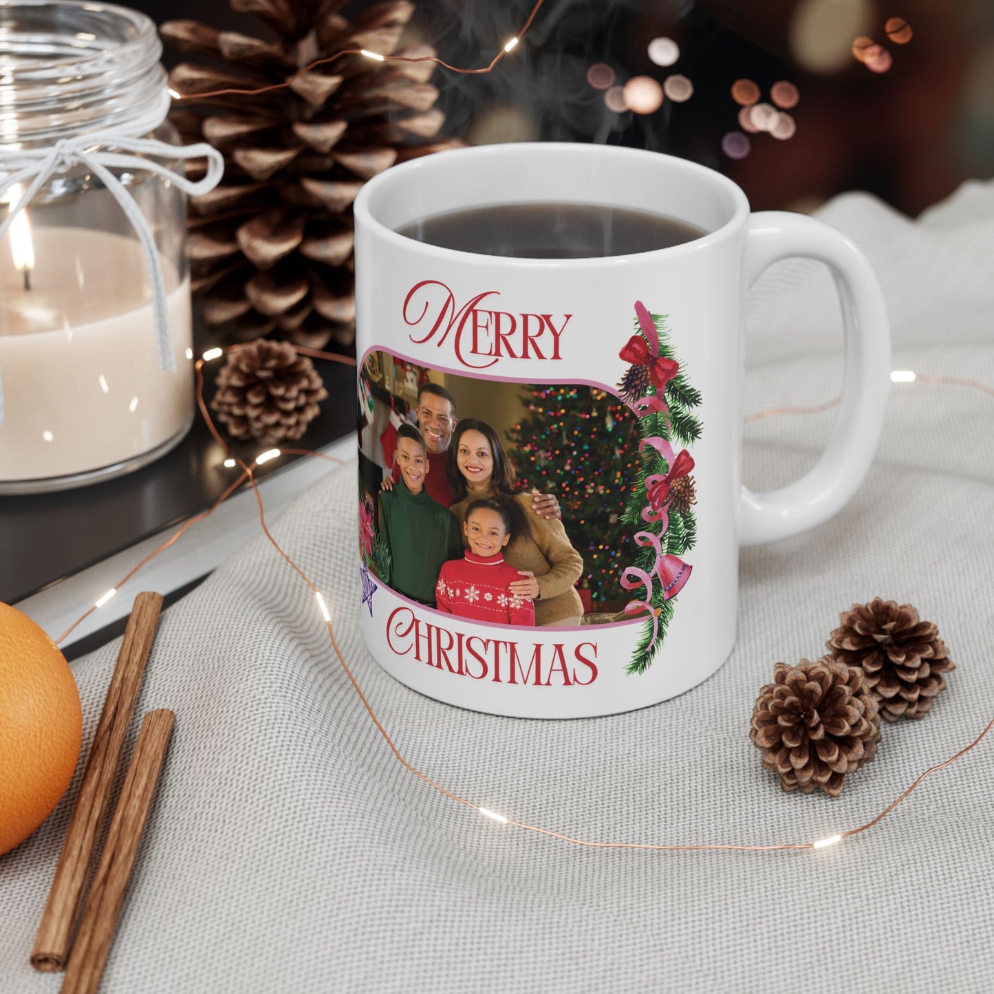 Personalized Photo Christmas Mug (11oz, 15oz)