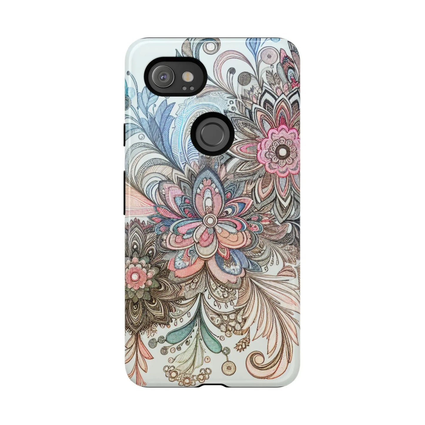 Floral Phone Case, Tough Cases, Protective mobile cover for flower lovers, Gift for her, Stylish phone accessory, Unique floral [...] Printify