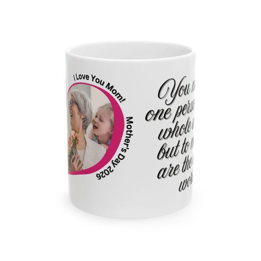 Personalized Mothers Day Mug Custom Photo Heart Coffee Cup With Name and Date Keepsake Gift 11oz 15oz
