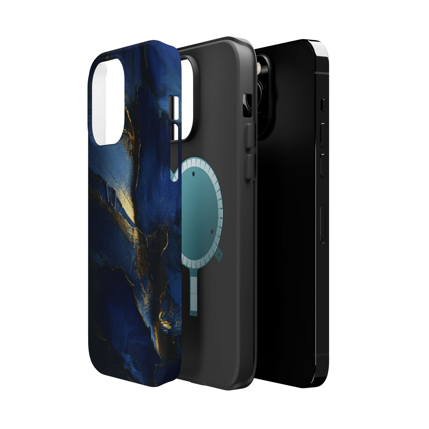 Phone Case - Blue and Gold 8k HD Design - Magnetic Tough Cases Printify
