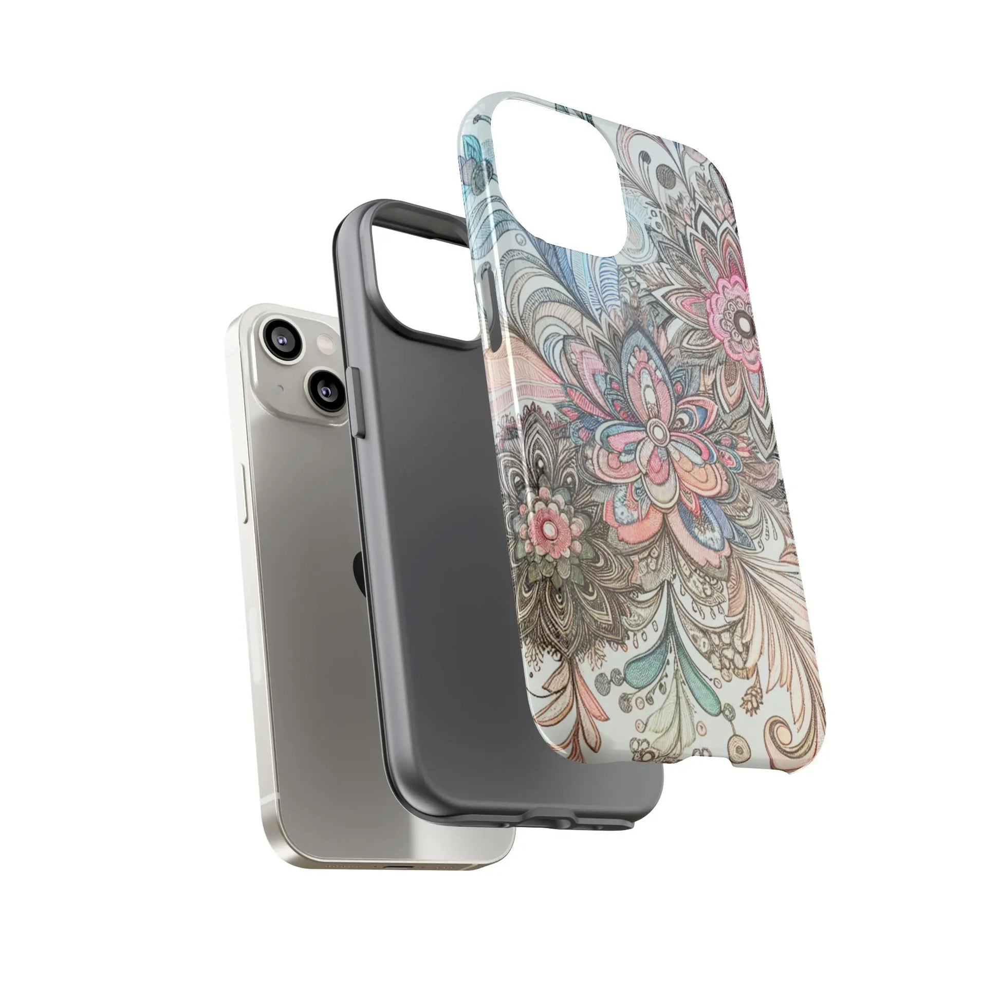 Floral Phone Case, Tough Cases, Protective mobile cover for flower lovers, Gift for her, Stylish phone accessory, Unique floral [...] Printify