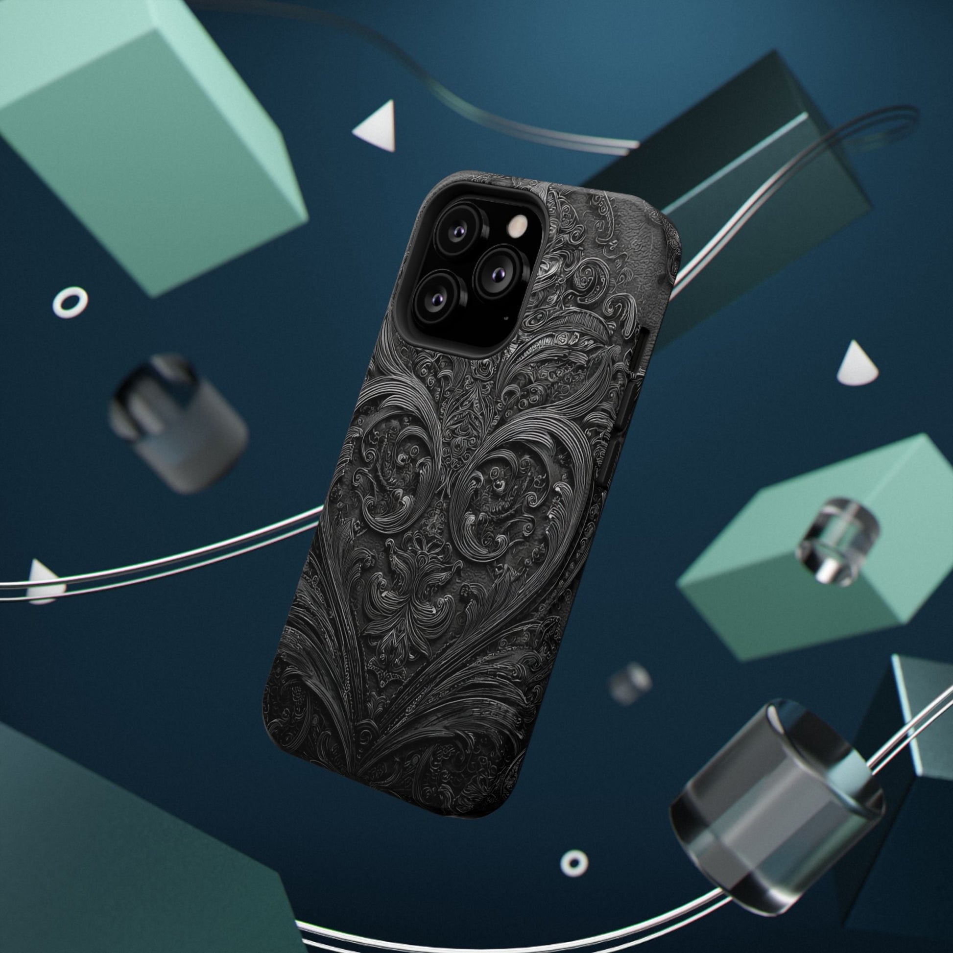Phone Cases - Elegant Vintage Black Lace Design Printify
