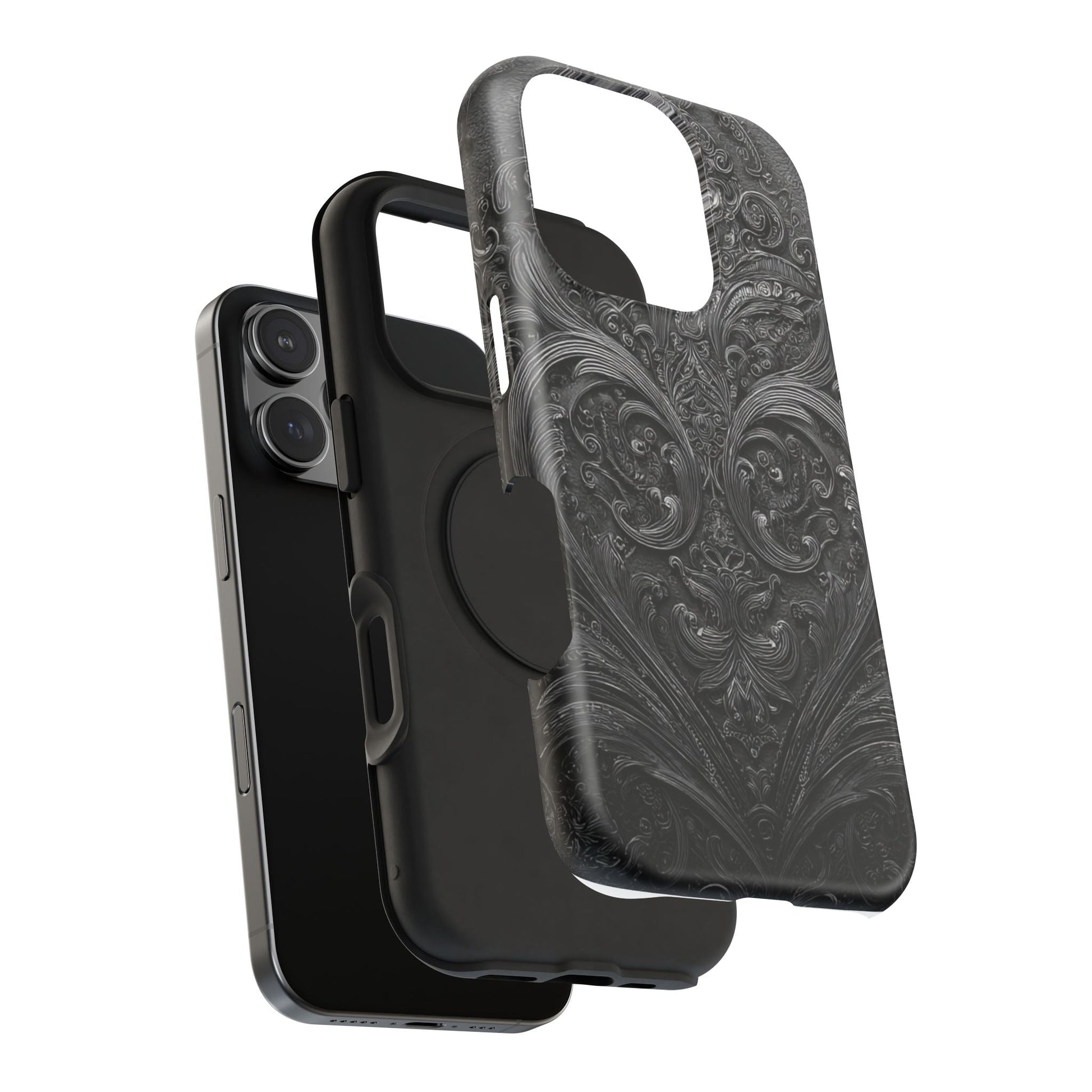 Phone Cases - Elegant Vintage Black Lace Design Printify