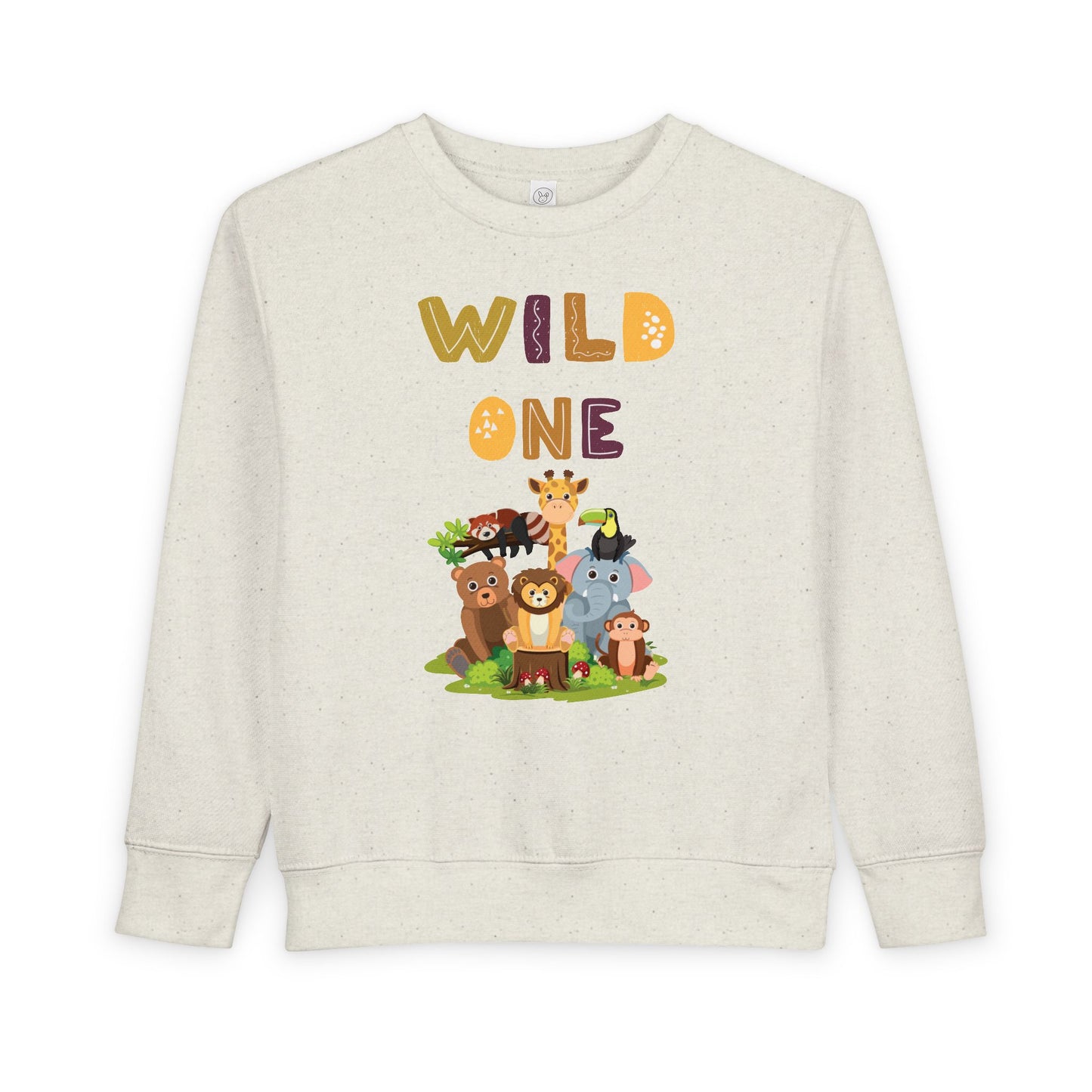 Wild One Toddler Sweatshirt - Cute Animal Design, Birthday Gift, Kids' Apparel, Playtime Outfit, Baby Shower Gift