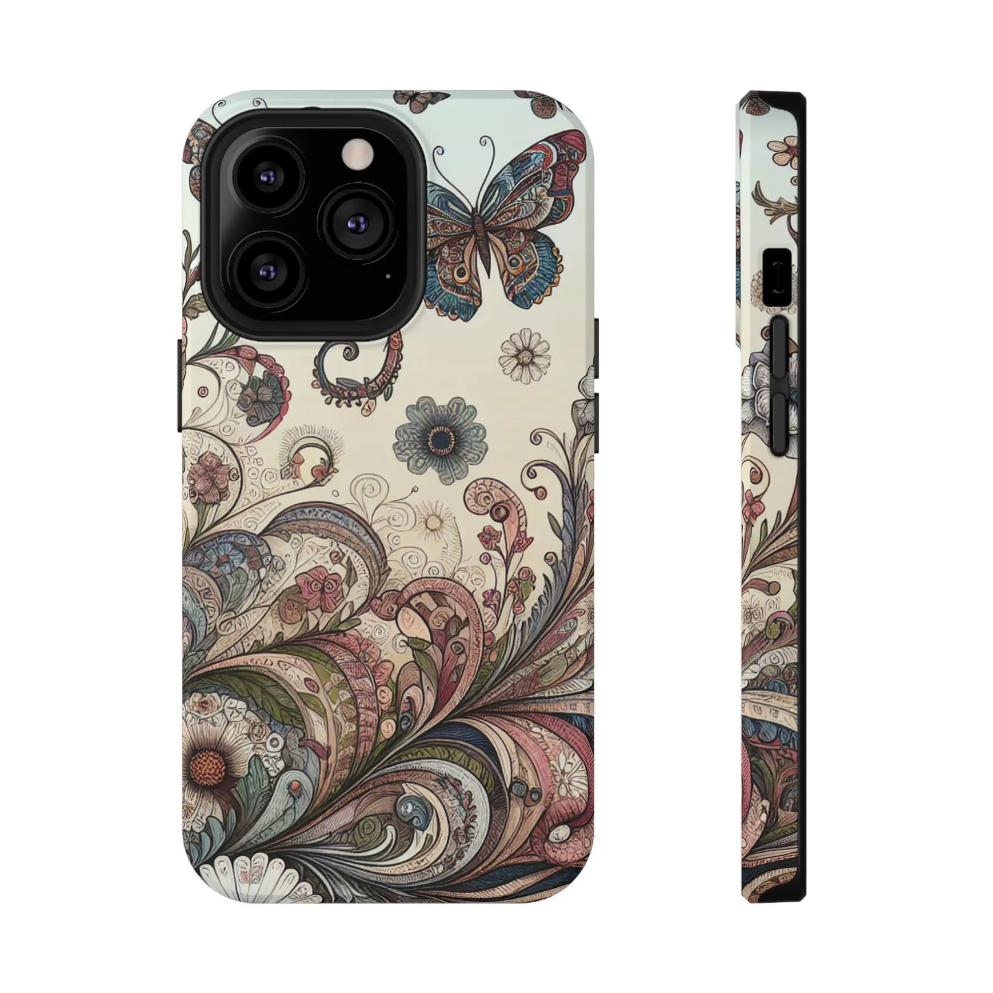 Phone Cases Whimsical Butterflies and Sunflowers Design Printify