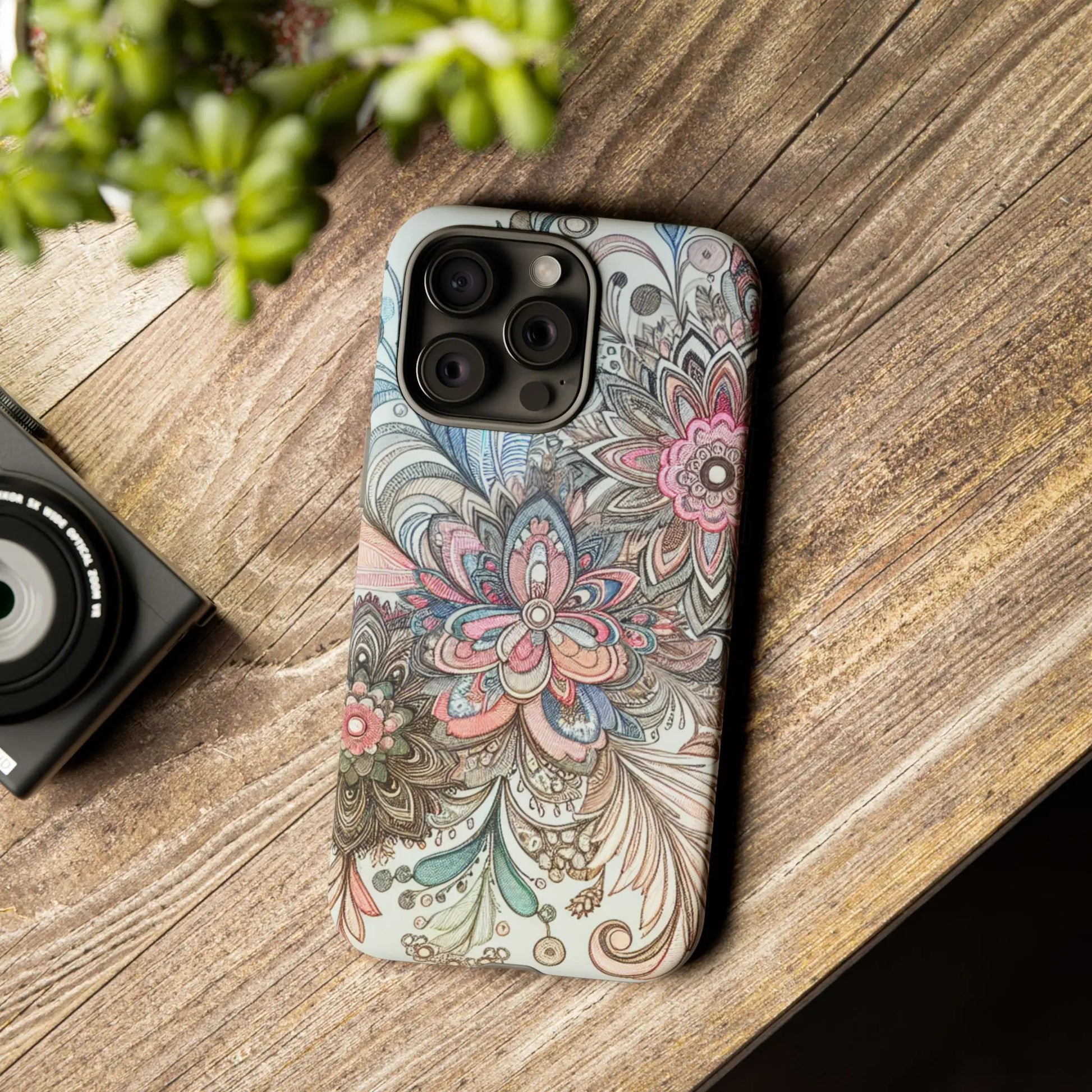 Floral Phone Case, Tough Cases, Protective mobile cover for flower lovers, Gift for her, Stylish phone accessory, Unique floral [...] Printify