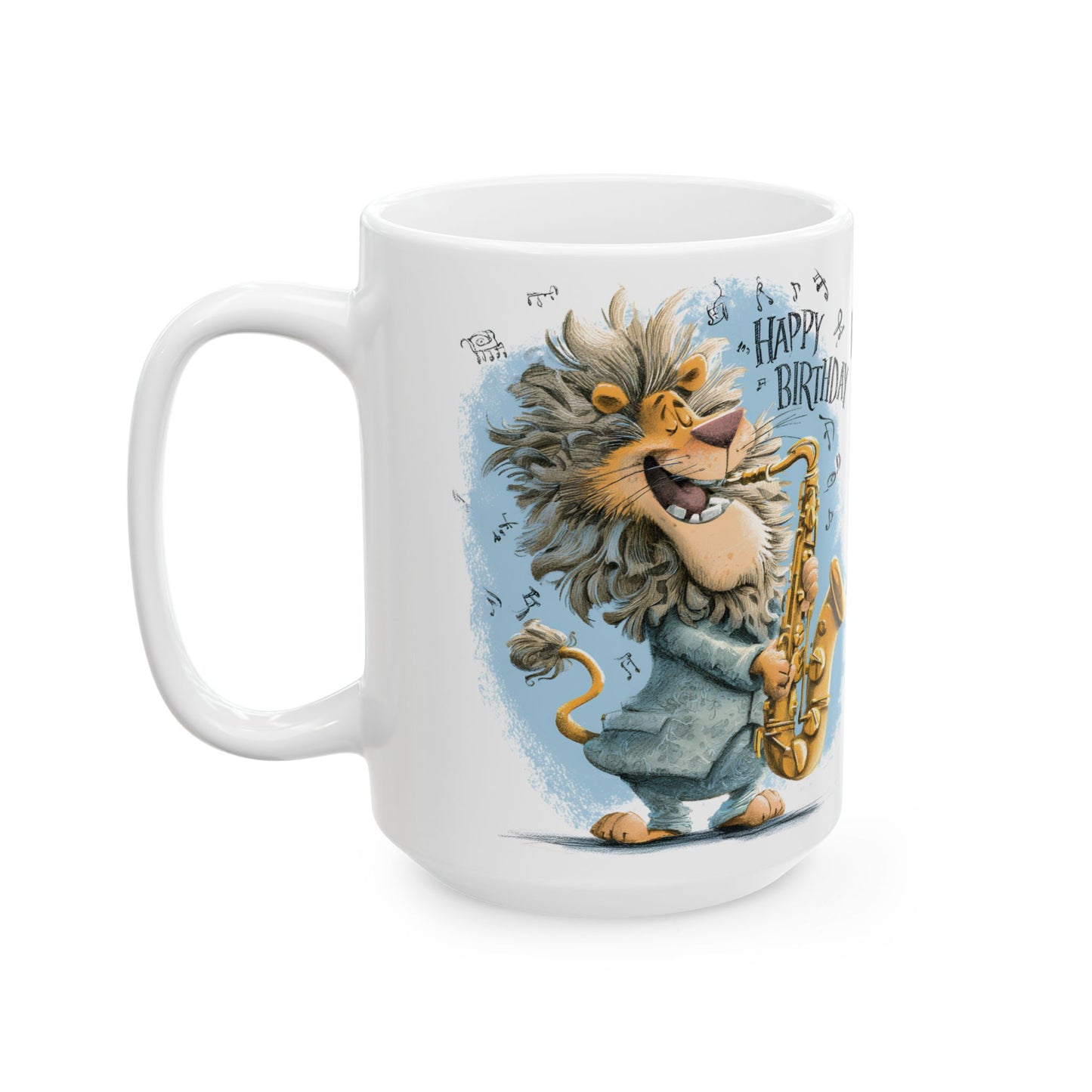 Customizable Happy Birthday Lion Mug