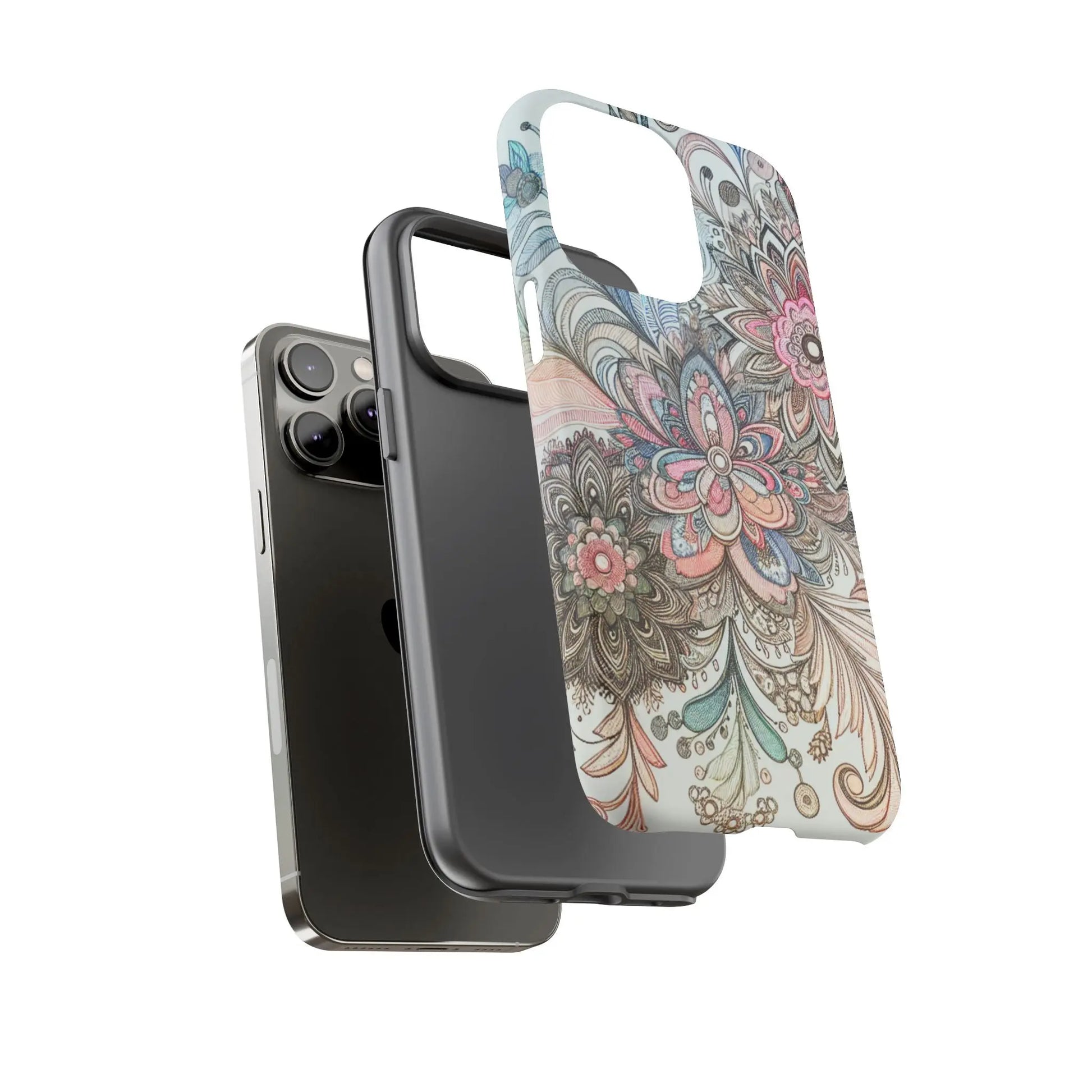 Floral Phone Case, Tough Cases, Protective mobile cover for flower lovers, Gift for her, Stylish phone accessory, Unique floral [...] Printify