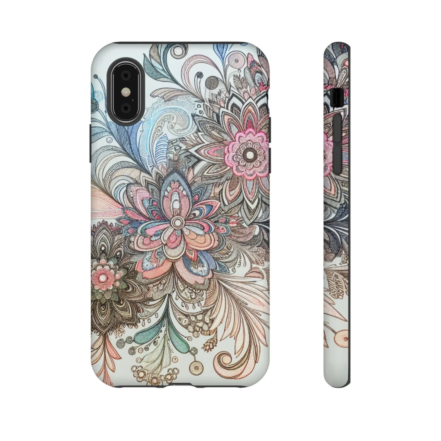 Floral Phone Case, Tough Cases, Protective mobile cover for flower lovers, Gift for her, Stylish phone accessory, Unique floral [...] Printify
