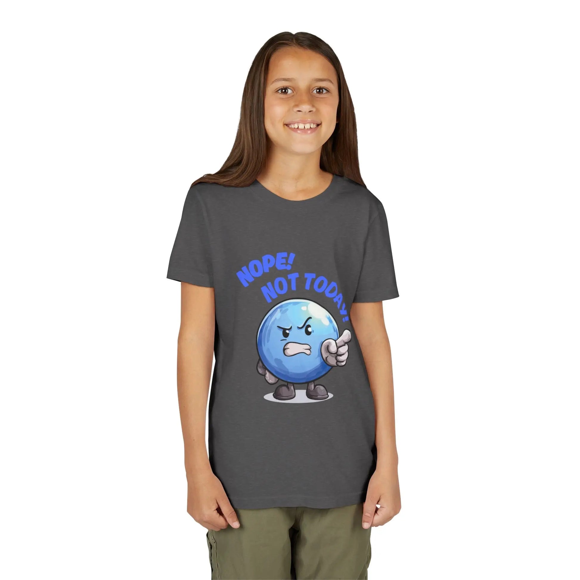 Funny Emoji Nope Not Today Youth Tee Printify