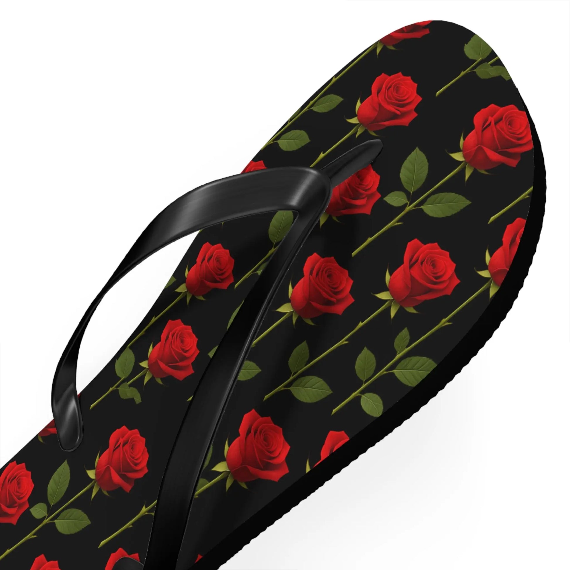 Flip Flops - Long Stemmed Roses Beach Sandals Printify