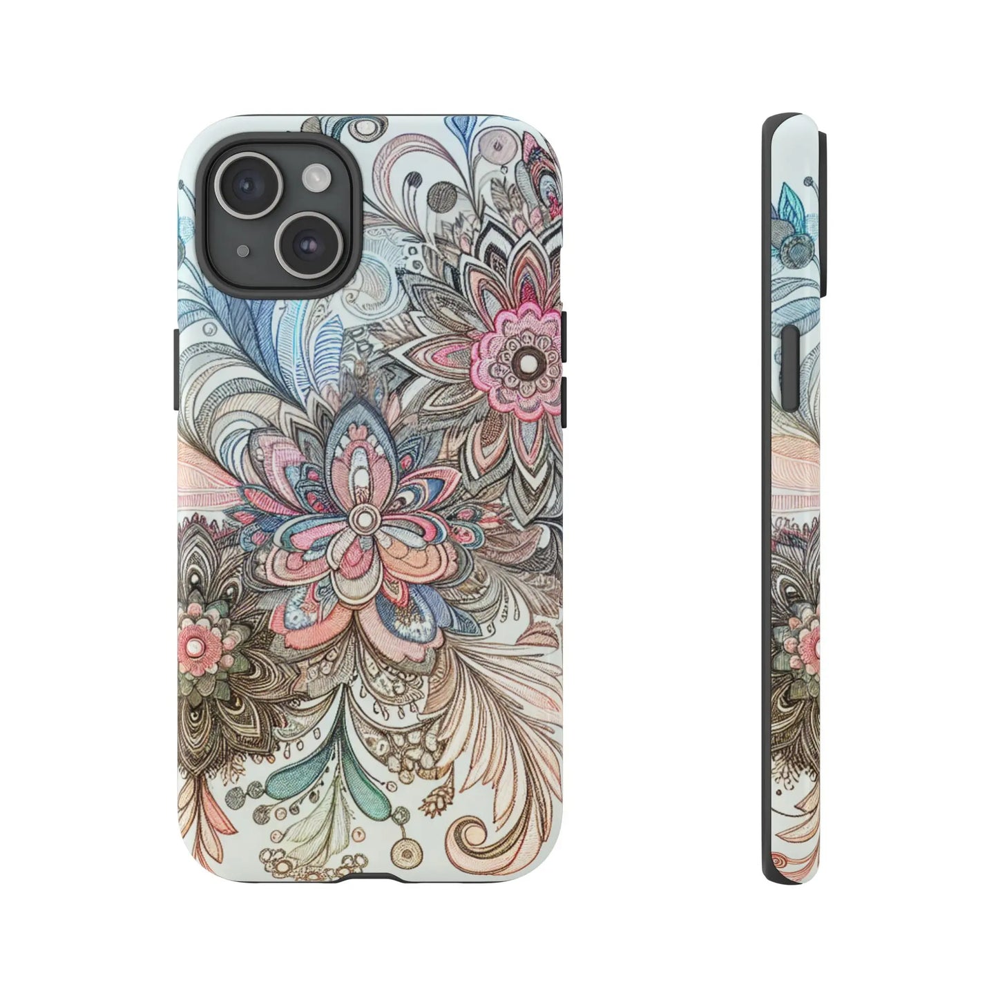 Floral Phone Case, Tough Cases, Protective mobile cover for flower lovers, Gift for her, Stylish phone accessory, Unique floral [...] Printify
