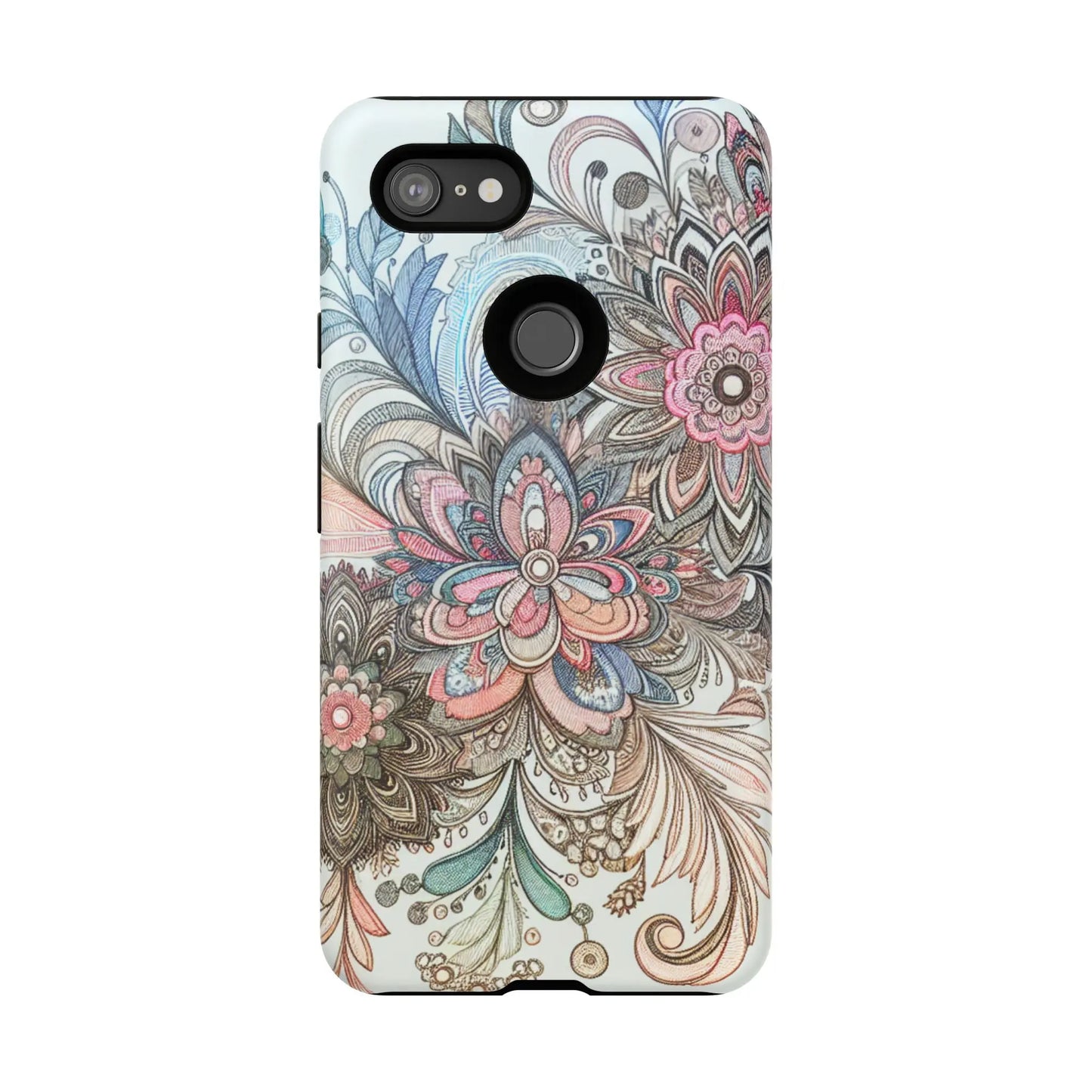 Floral Phone Case, Tough Cases, Protective mobile cover for flower lovers, Gift for her, Stylish phone accessory, Unique floral [...] Printify