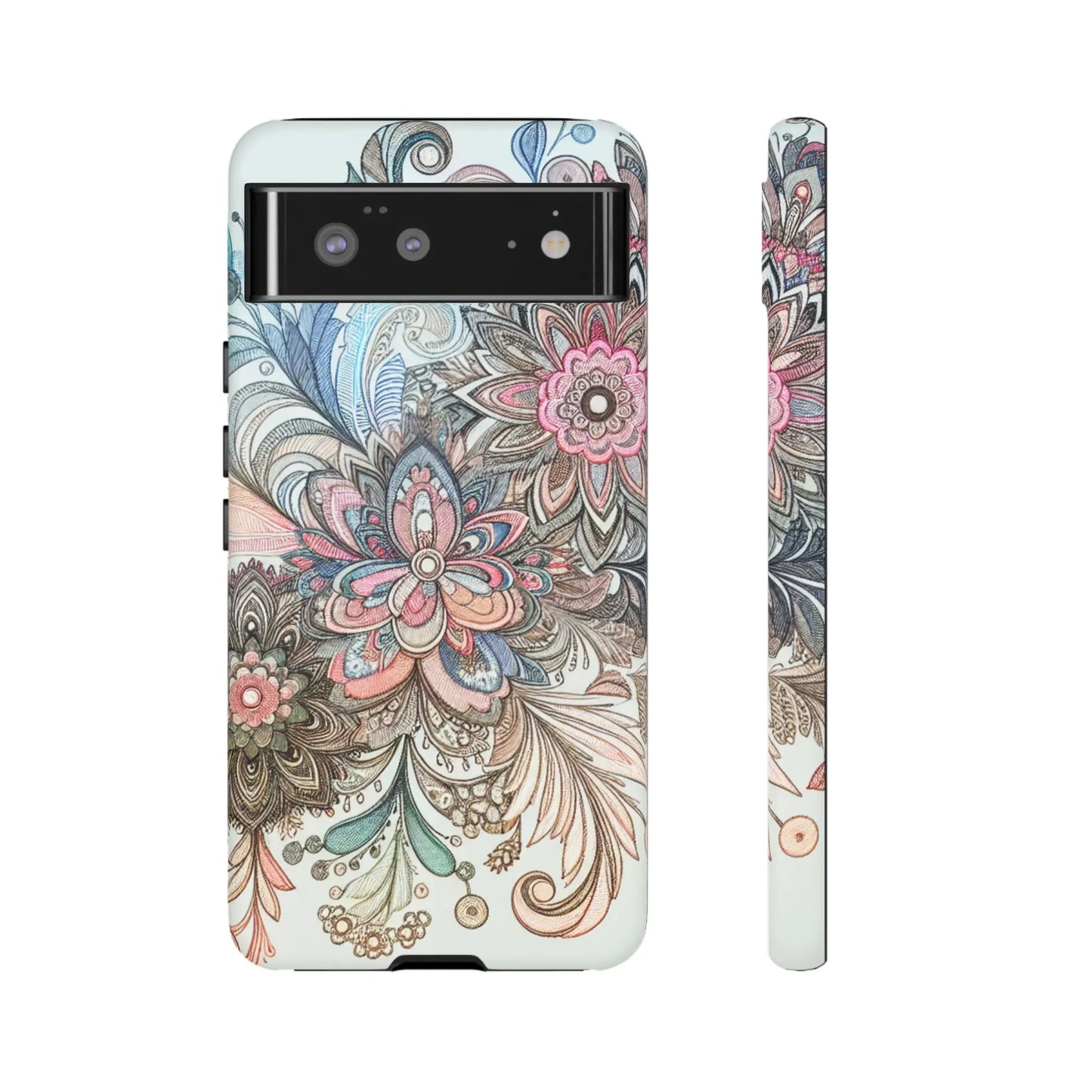 Floral Phone Case, Tough Cases, Protective mobile cover for flower lovers, Gift for her, Stylish phone accessory, Unique floral [...] Printify