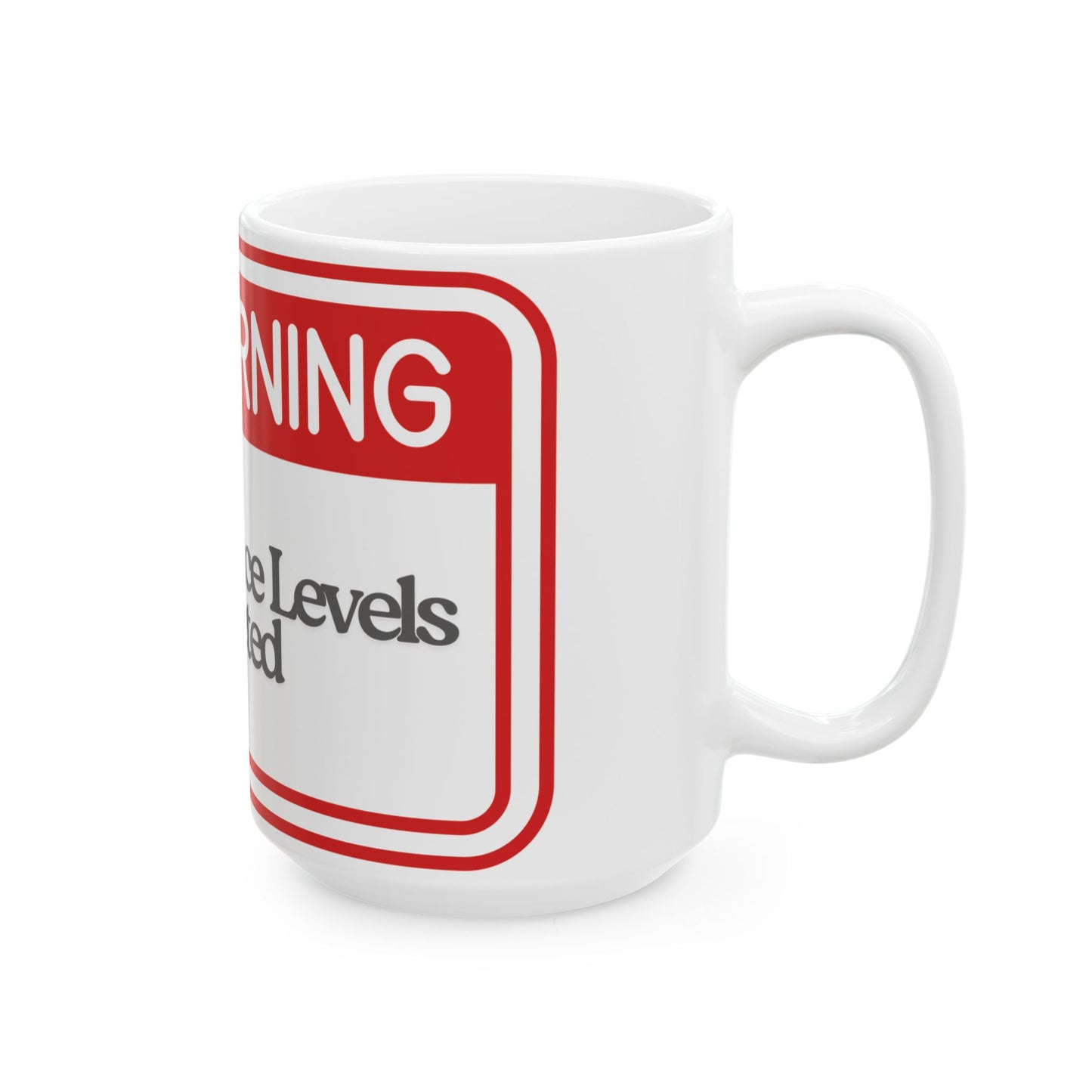 Warning Mug: Low Patience Levels Detected', Fun Coffee Cup, Gift for Coworkers, Office Humor, Birthday Present