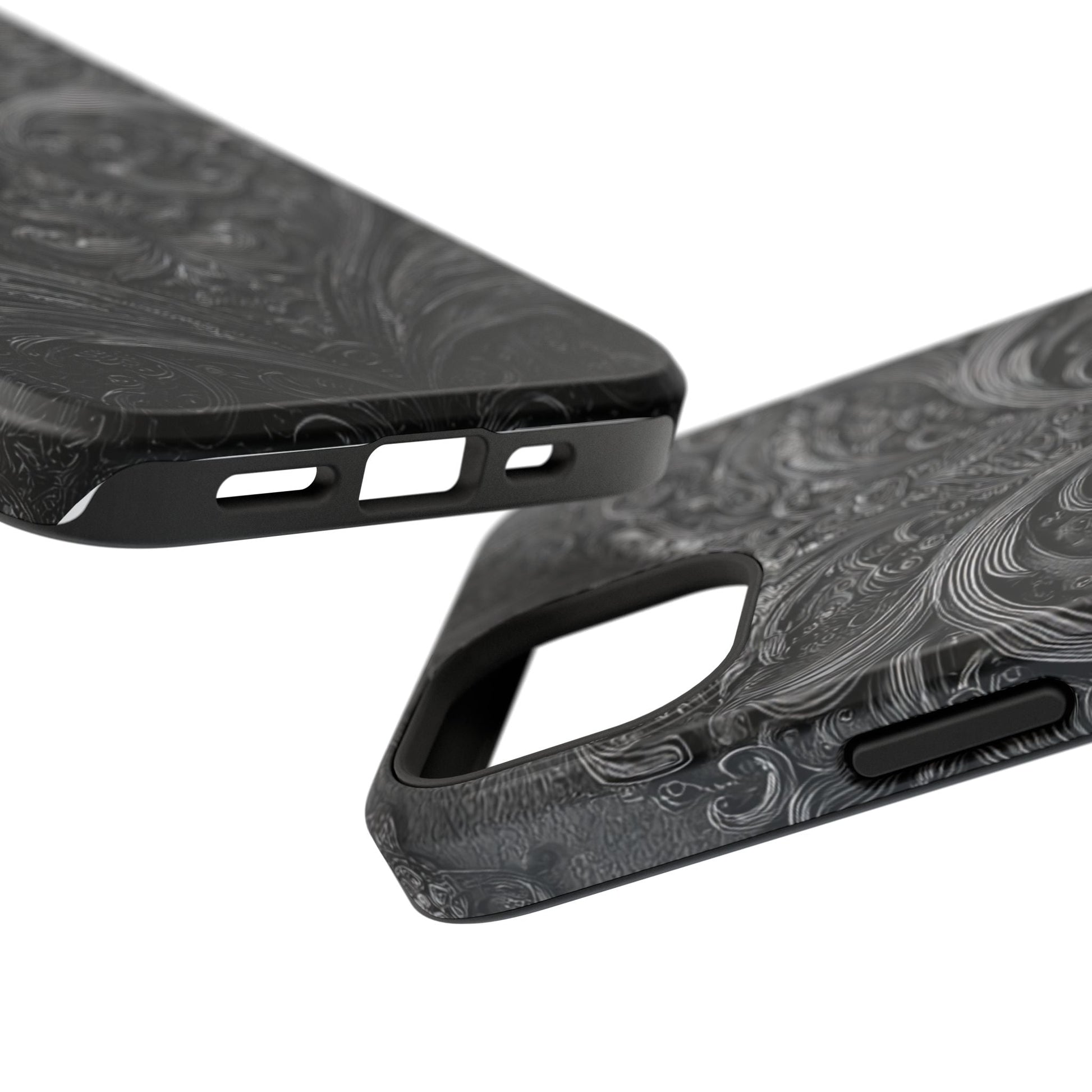 Phone Cases - Elegant Vintage Black Lace Design Printify
