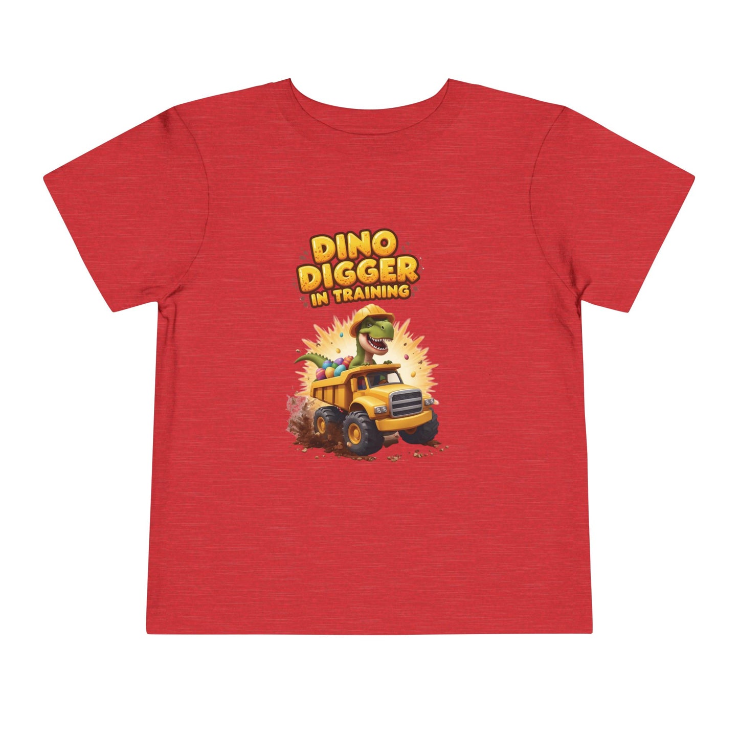 Dino Digger Toddler Tee - Fun Dino Excavator T-Shirt, Kids Gift, Birthday Outfit, Playwear, Cute Dinosaur Apparel