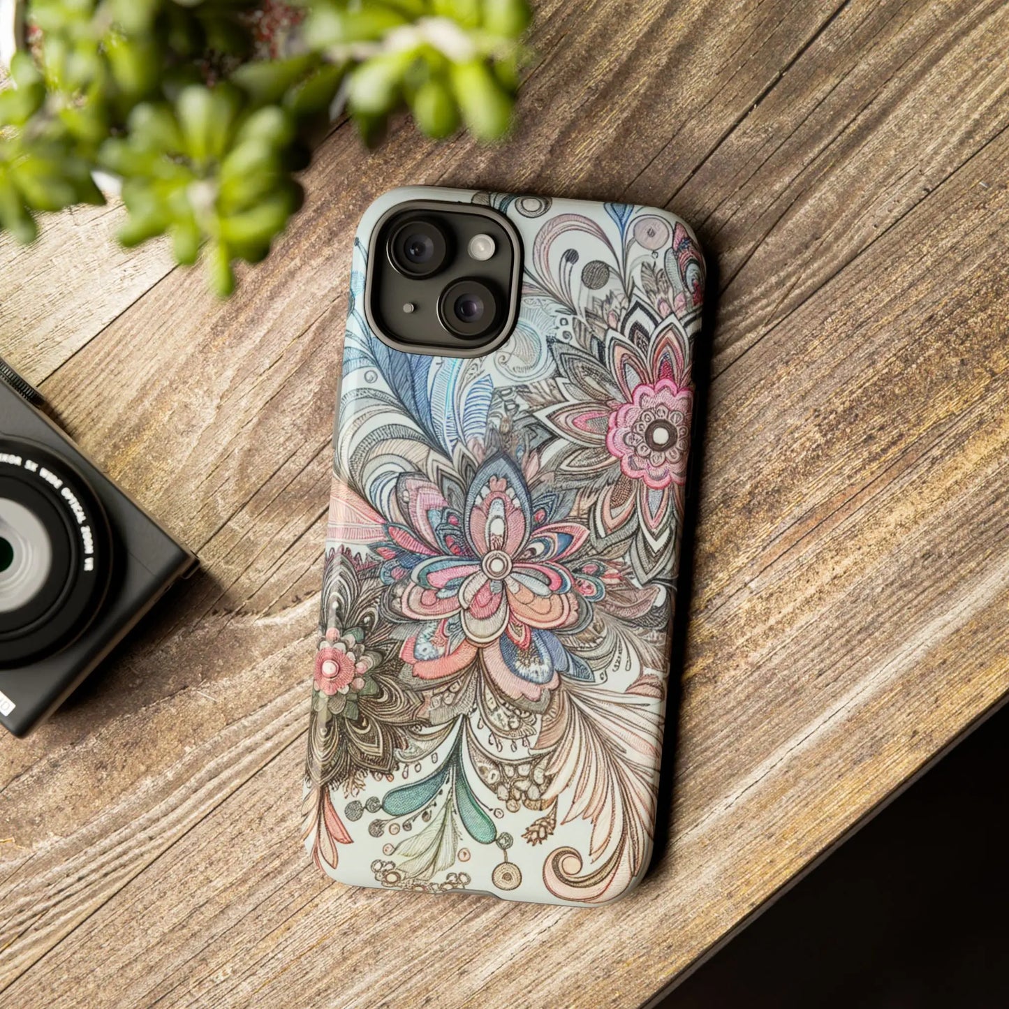 Floral Phone Case, Tough Cases, Protective mobile cover for flower lovers, Gift for her, Stylish phone accessory, Unique floral [...] Printify