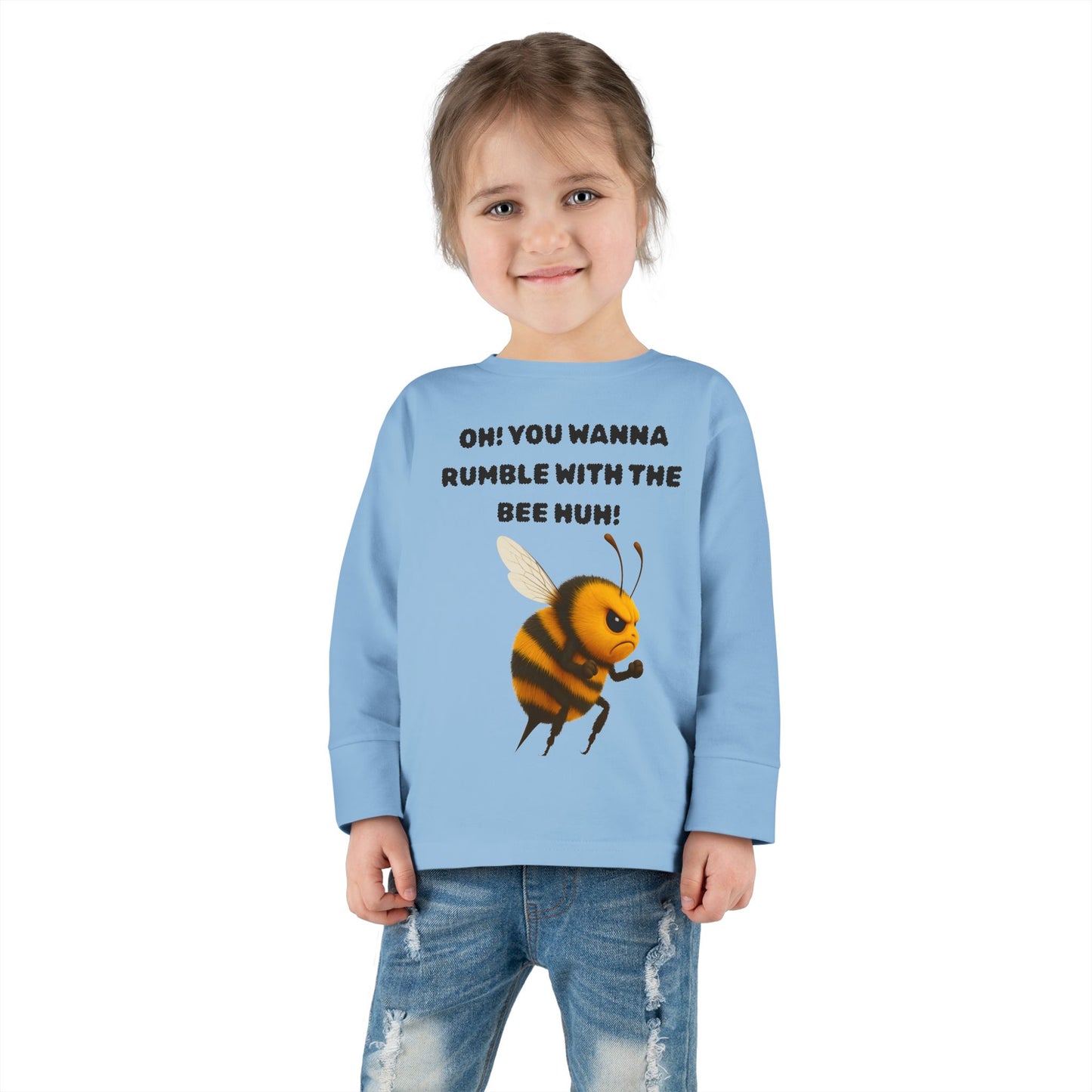 Funny Bee Rumble Youth Long Sleeve Tee