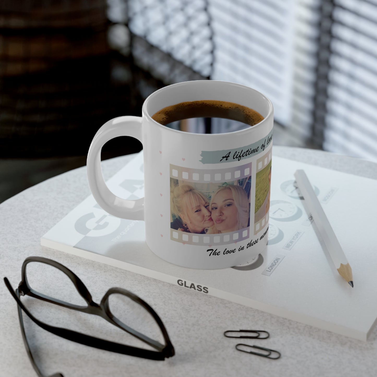 Personalized Memory Mug, 20oz Photo Jumbo Mug, Custom Family Picture Cup, Gift for Mom, Keepsake Coffee Mug