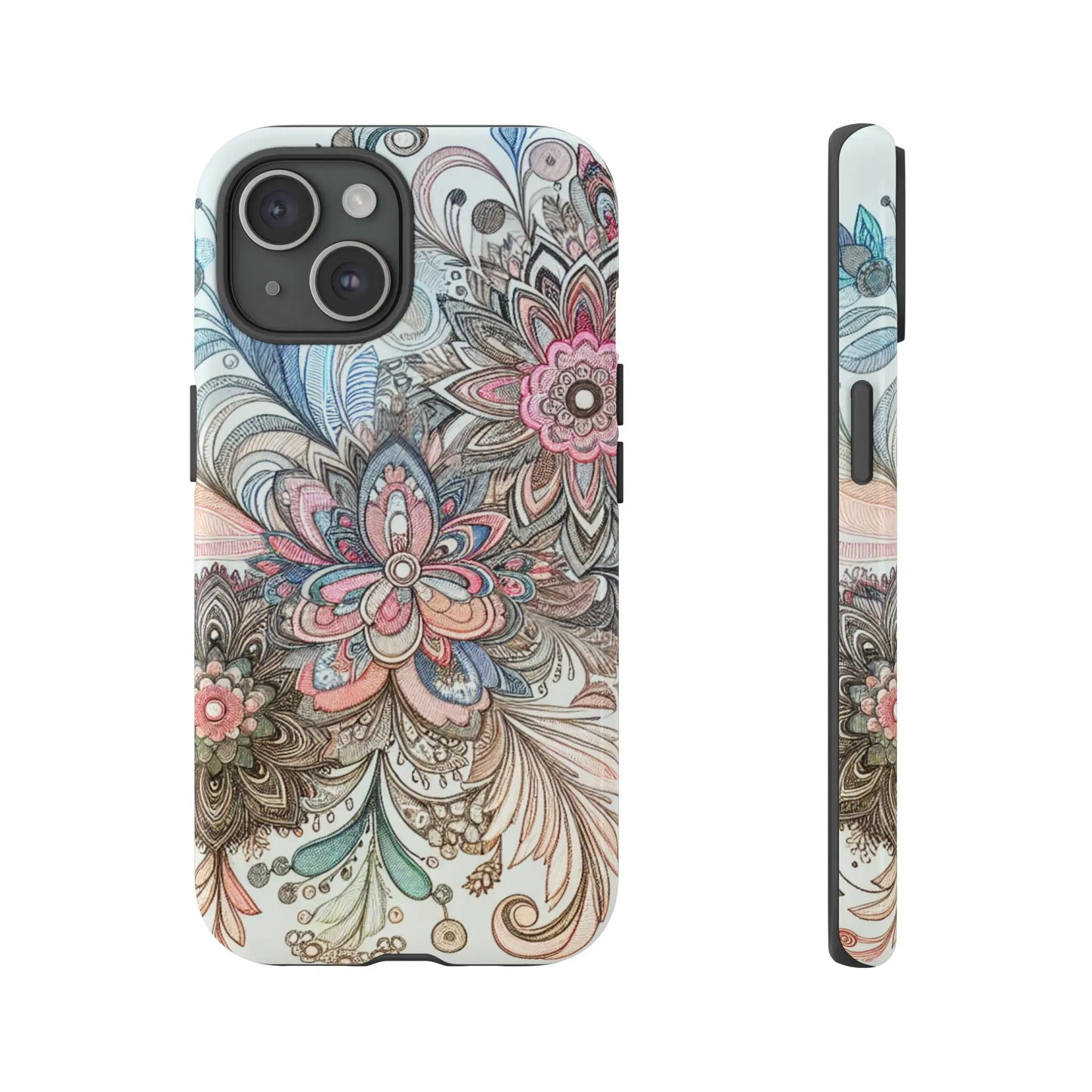 Floral Phone Case, Tough Cases, Protective mobile cover for flower lovers, Gift for her, Stylish phone accessory, Unique floral [...] Printify