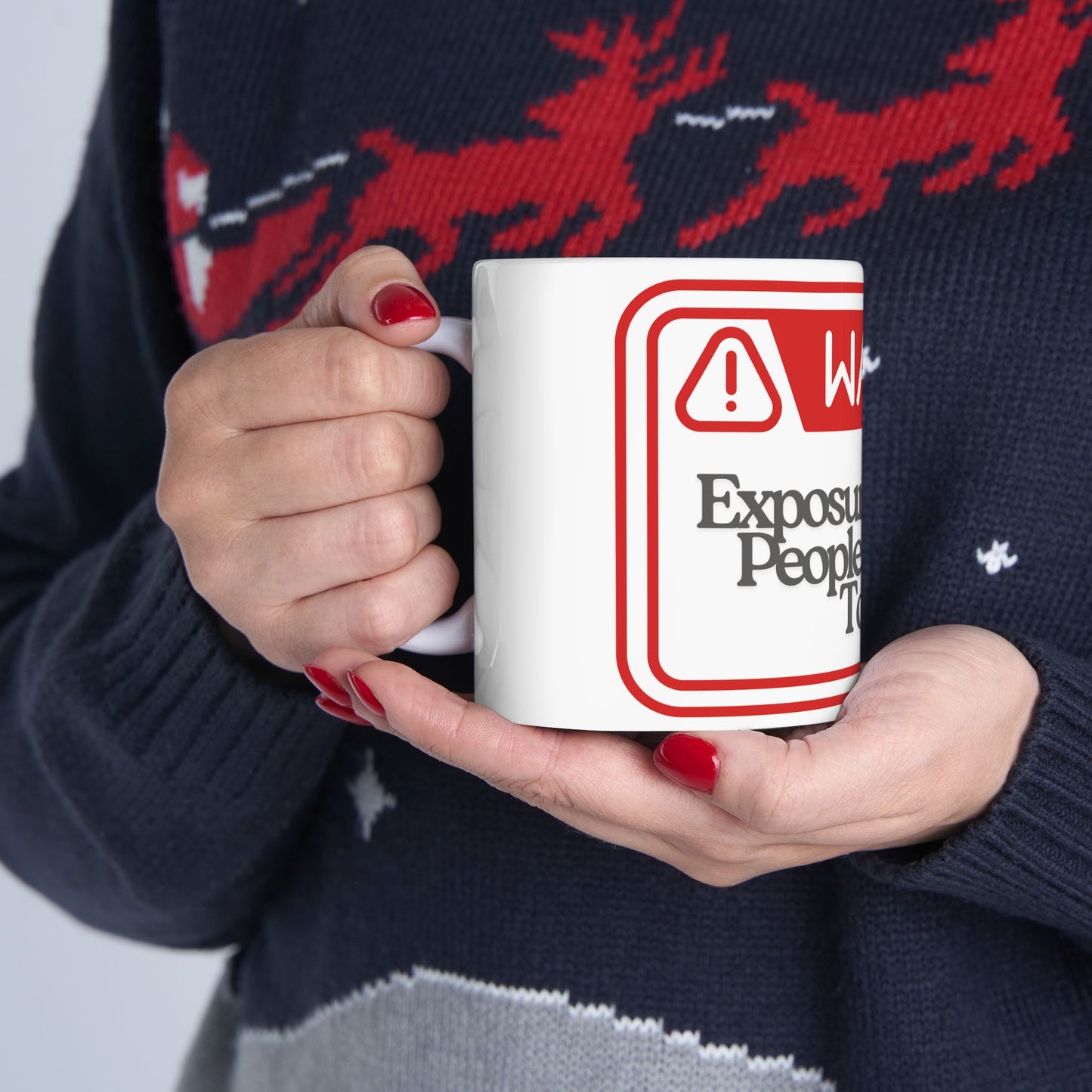 Warning Ceramic Mug - Funny Gift for Coffee Lovers, Warning Mug, Humor Gift, Office Decor, Friendship Gift