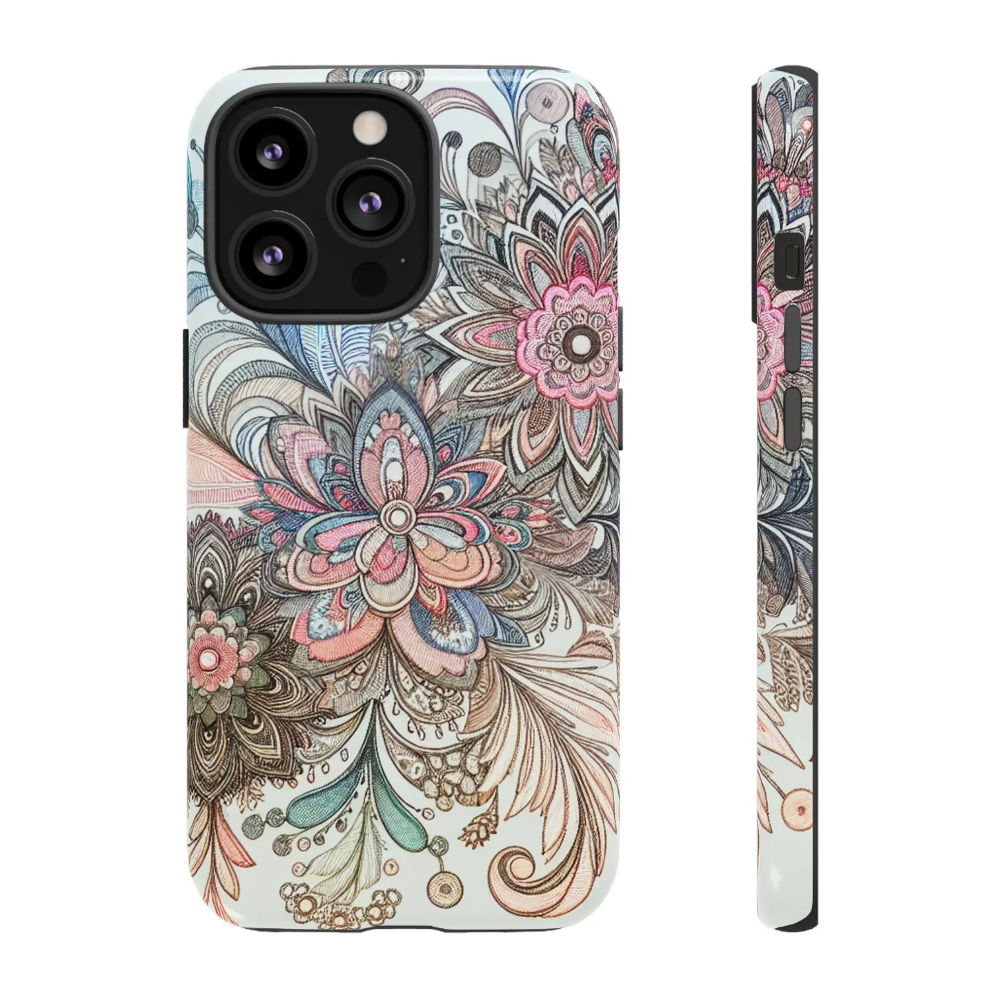 Floral Phone Case, Tough Cases, Protective mobile cover for flower lovers, Gift for her, Stylish phone accessory, Unique floral [...] Printify