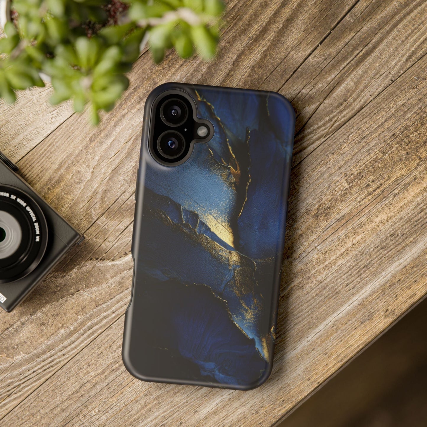 Phone Case - Blue and Gold 8k HD Design - Magnetic Tough Cases Printify