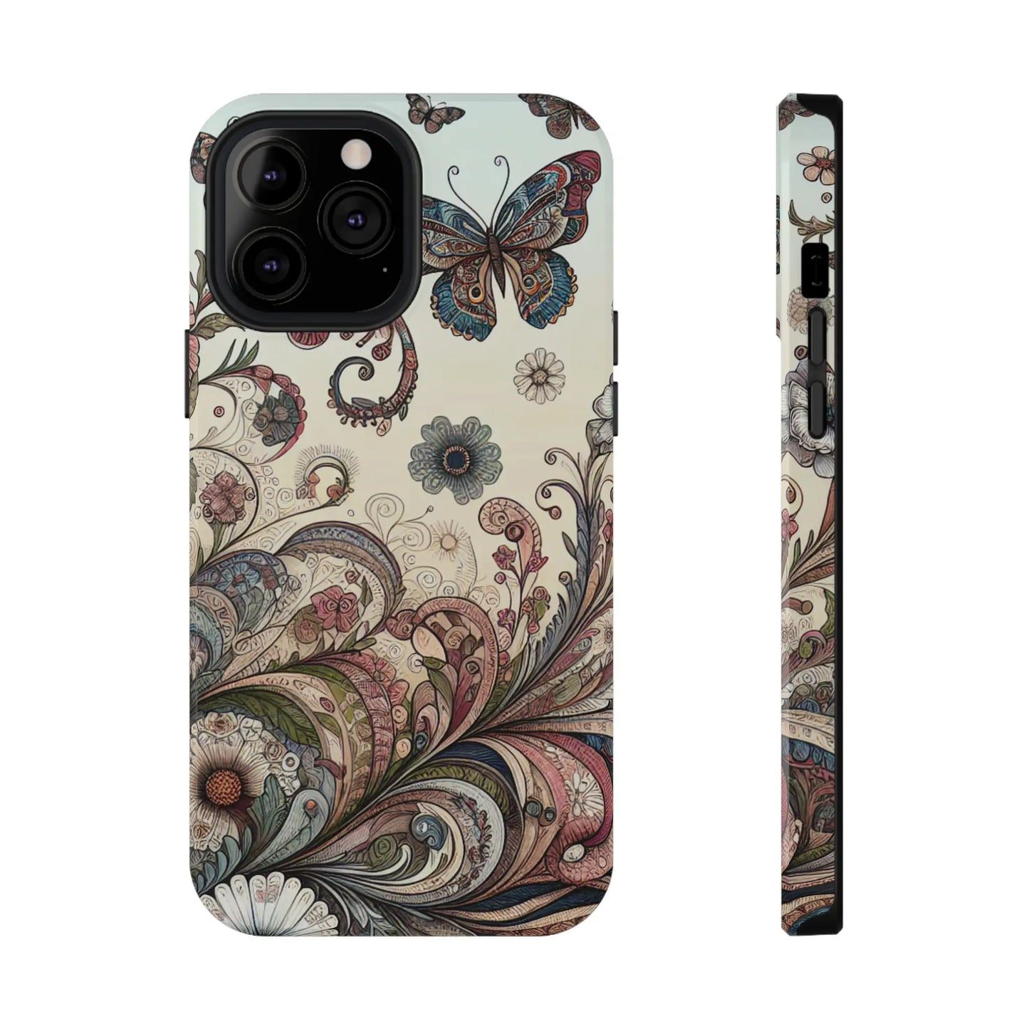 Phone Cases Whimsical Butterflies and Sunflowers Design Printify