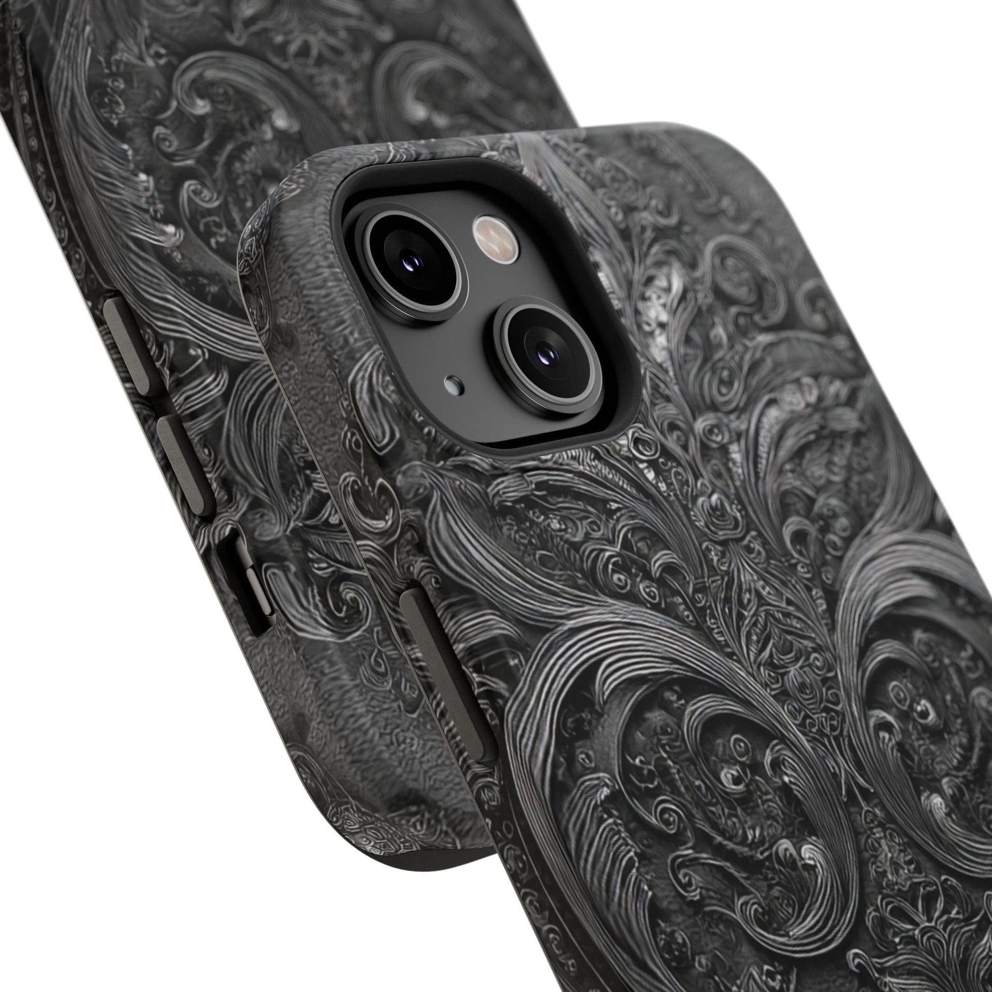 Phone Cases - Elegant Vintage Black Lace Design Printify