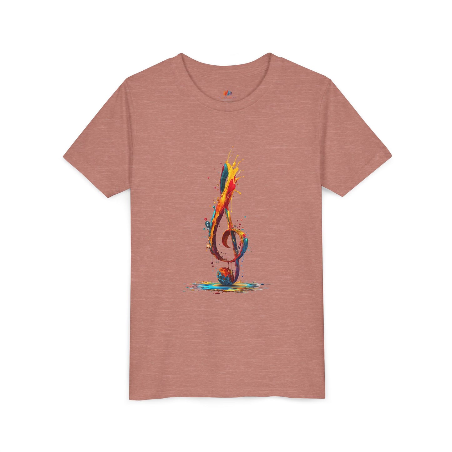 Youth Music Note Tee, Colorful Treble Clef Shirt, Kids Musical Gift, Summer Fun Top, Music Lover T-Shirt