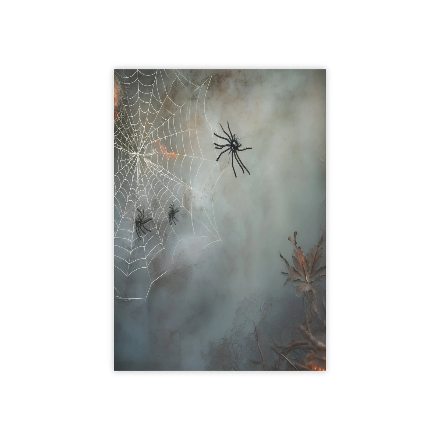 Note Pads - Spooky Spider and Web Design Halloween Stationery Printify