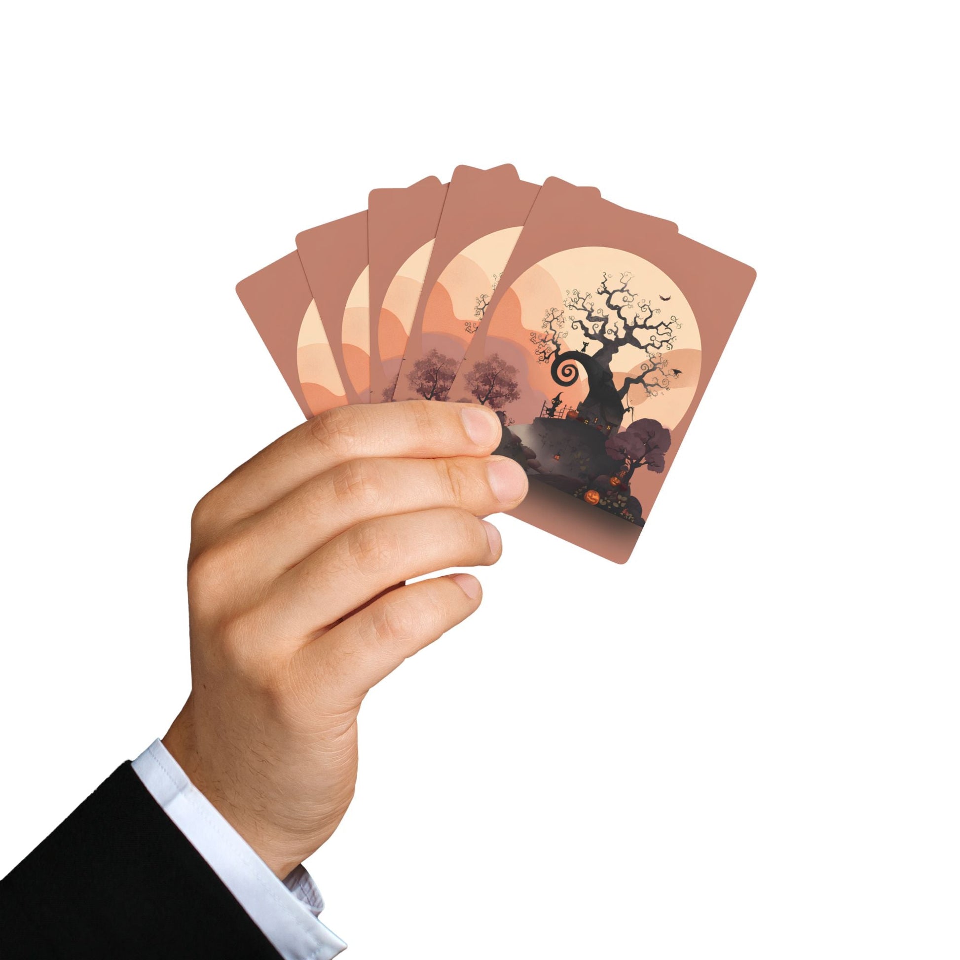 Haunted House Poker Playing Cards with Unique Designs, Halloween and Game Night Essential, Gift for Card Lovers, Unique Card Set, Decorative [...] Printify
