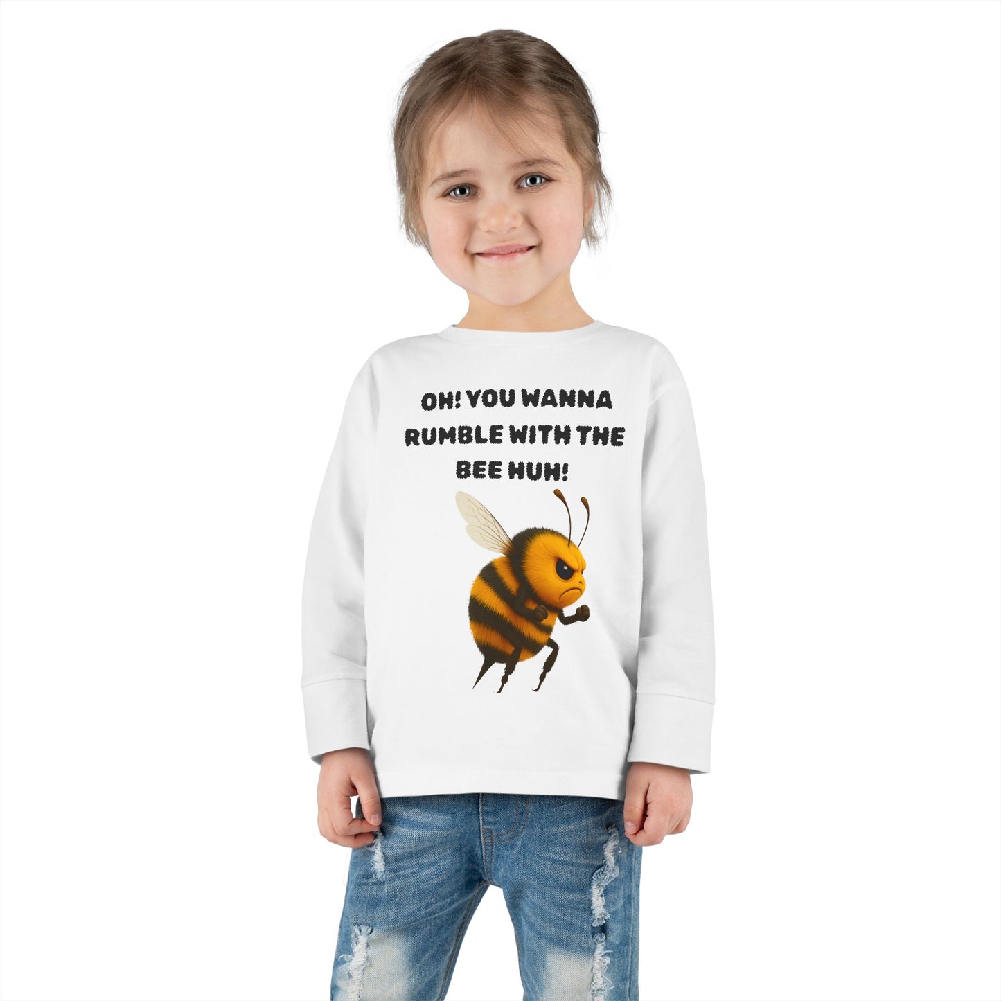 Funny Bee Rumble Youth Long Sleeve Tee